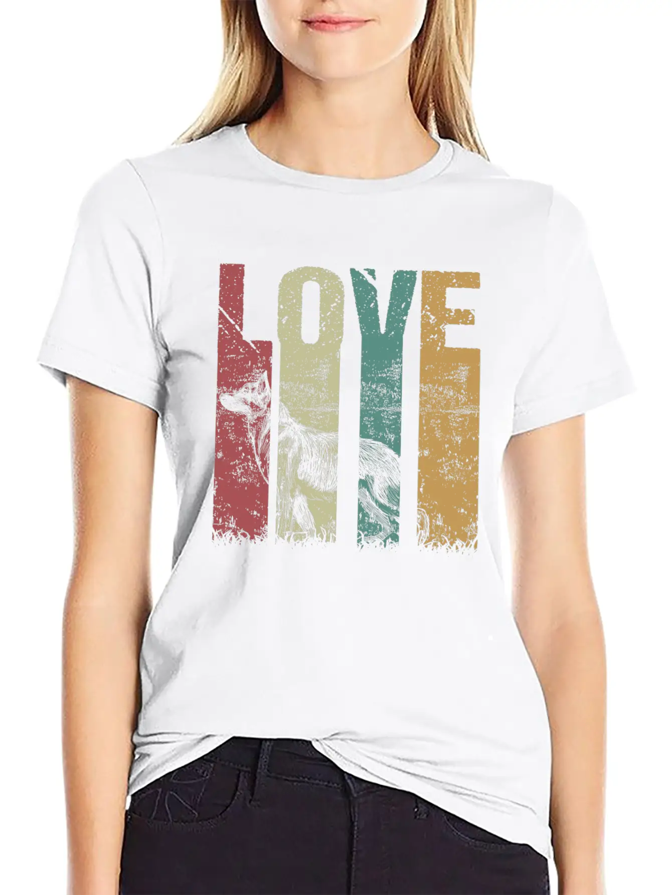 White Swiss Shepherd Love Vintage Modern Fit Casual T-Shirt ��� Clean And Versatile Design