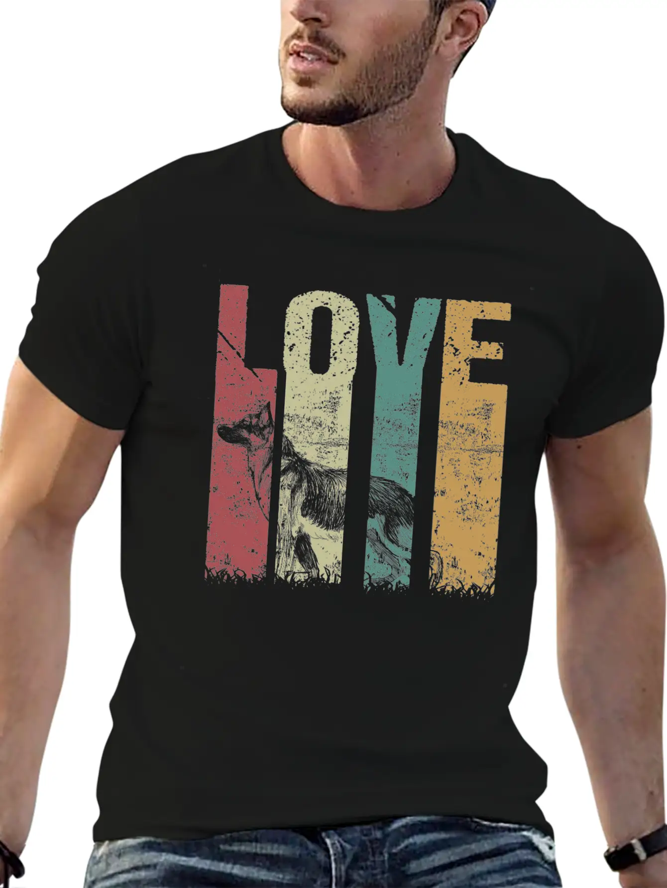 White Swiss Shepherd Love Vintage Modern Fit Casual T-Shirt ��� Clean And Versatile Design