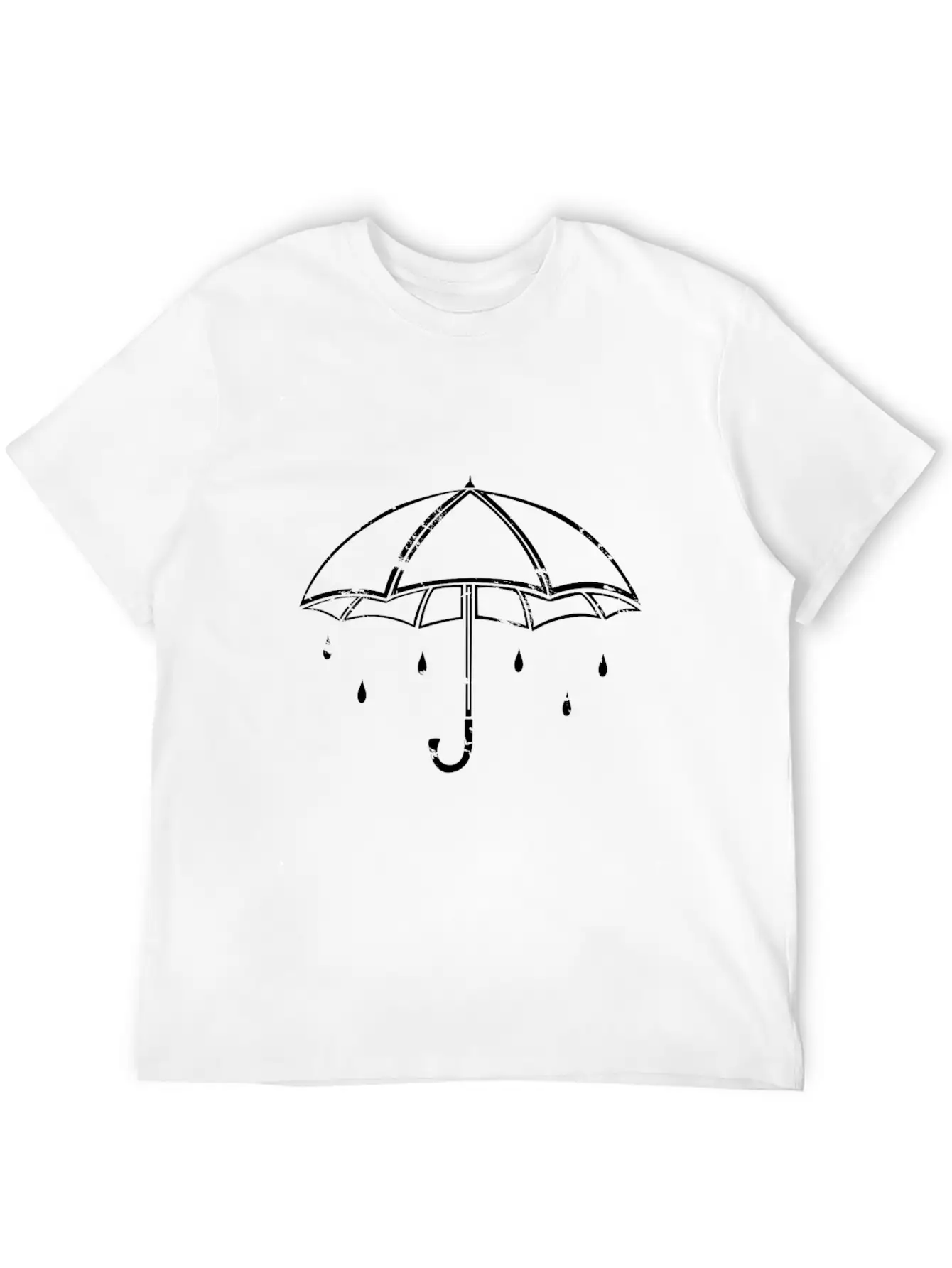 White Umbrella Gift Kids Rainy Weather Rain Modern Fit Casual T-Shirt – Clean And Versatile Design