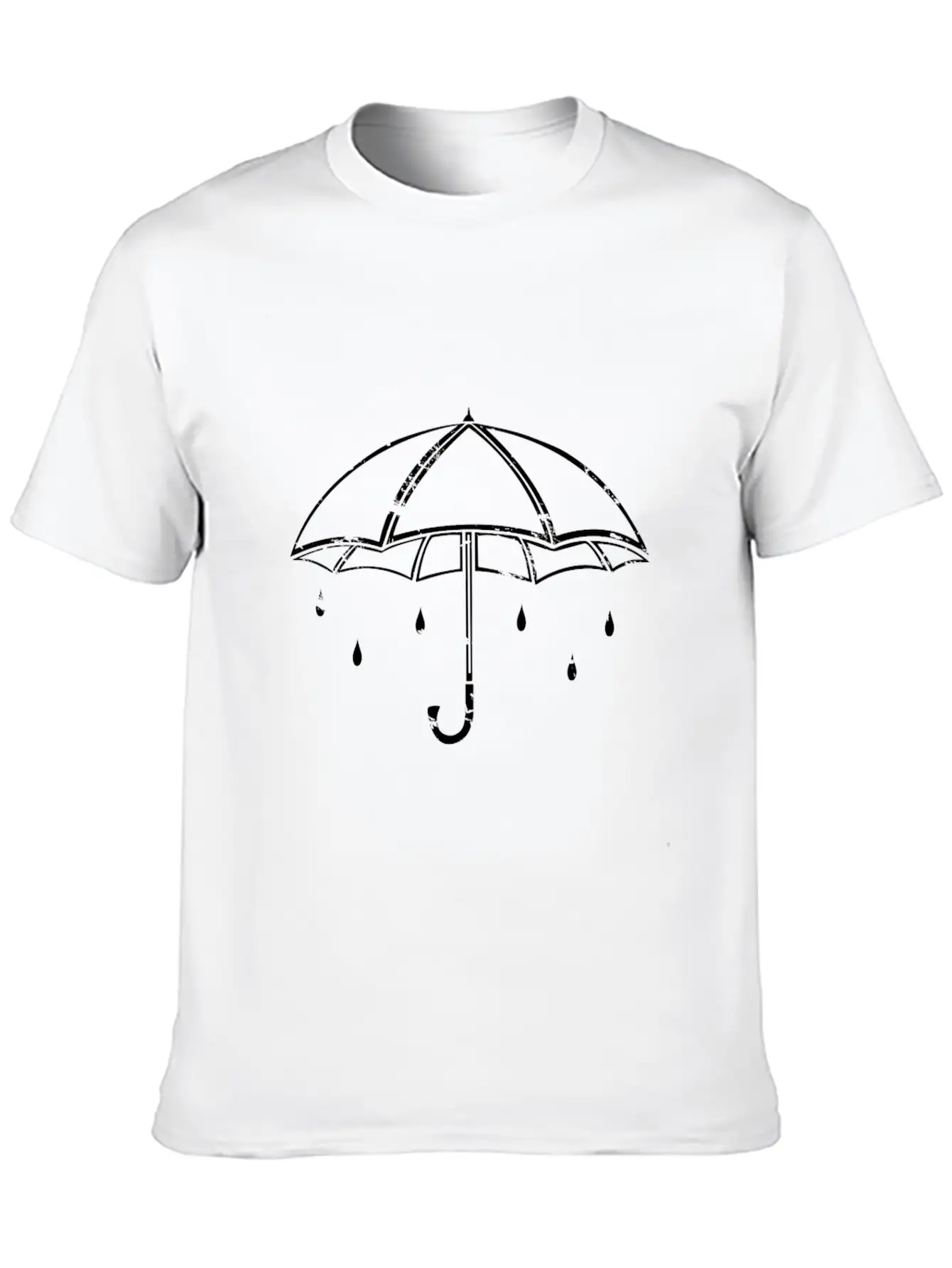 White Umbrella Gift Kids Rainy Weather Rain Modern Fit Casual T-Shirt – Clean And Versatile Design