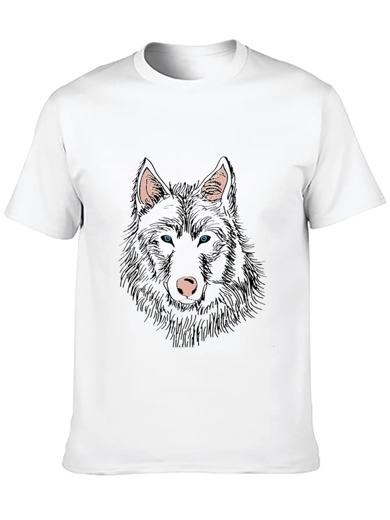 White Wolf Whit Blue Eyes Modern Fit Casual T-Shirt ��� Clean And Versatile Design