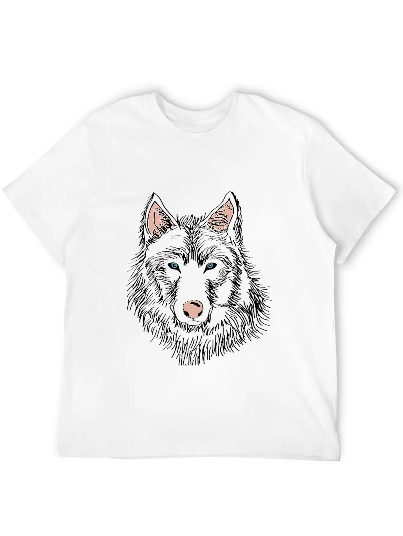 White Wolf Whit Blue Eyes Modern Fit Casual T-Shirt ��� Clean And Versatile Design