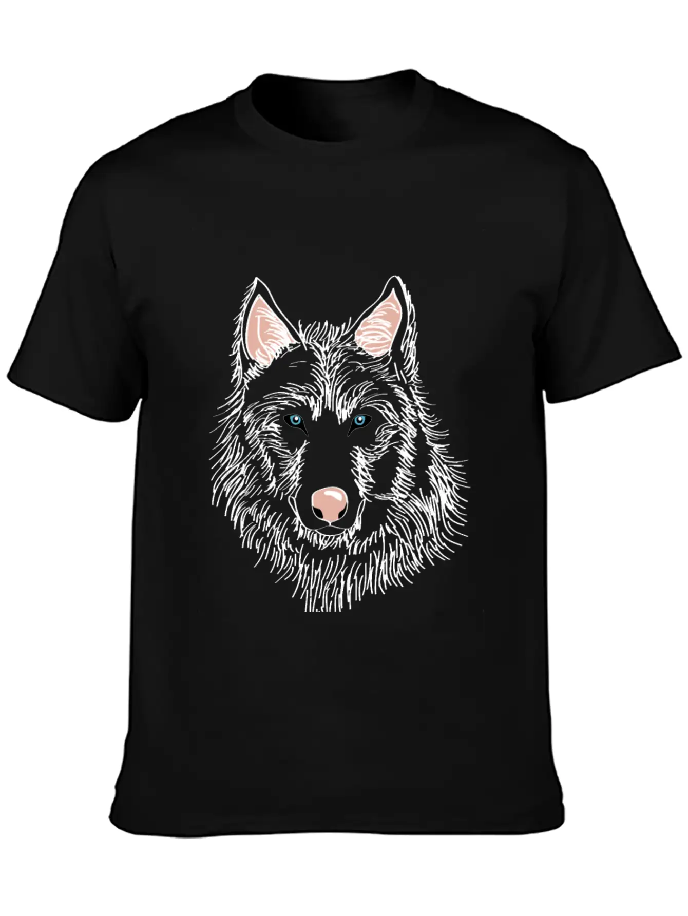 White Wolf Whit Blue Eyes Modern Fit Casual T-Shirt ��� Clean And Versatile Design