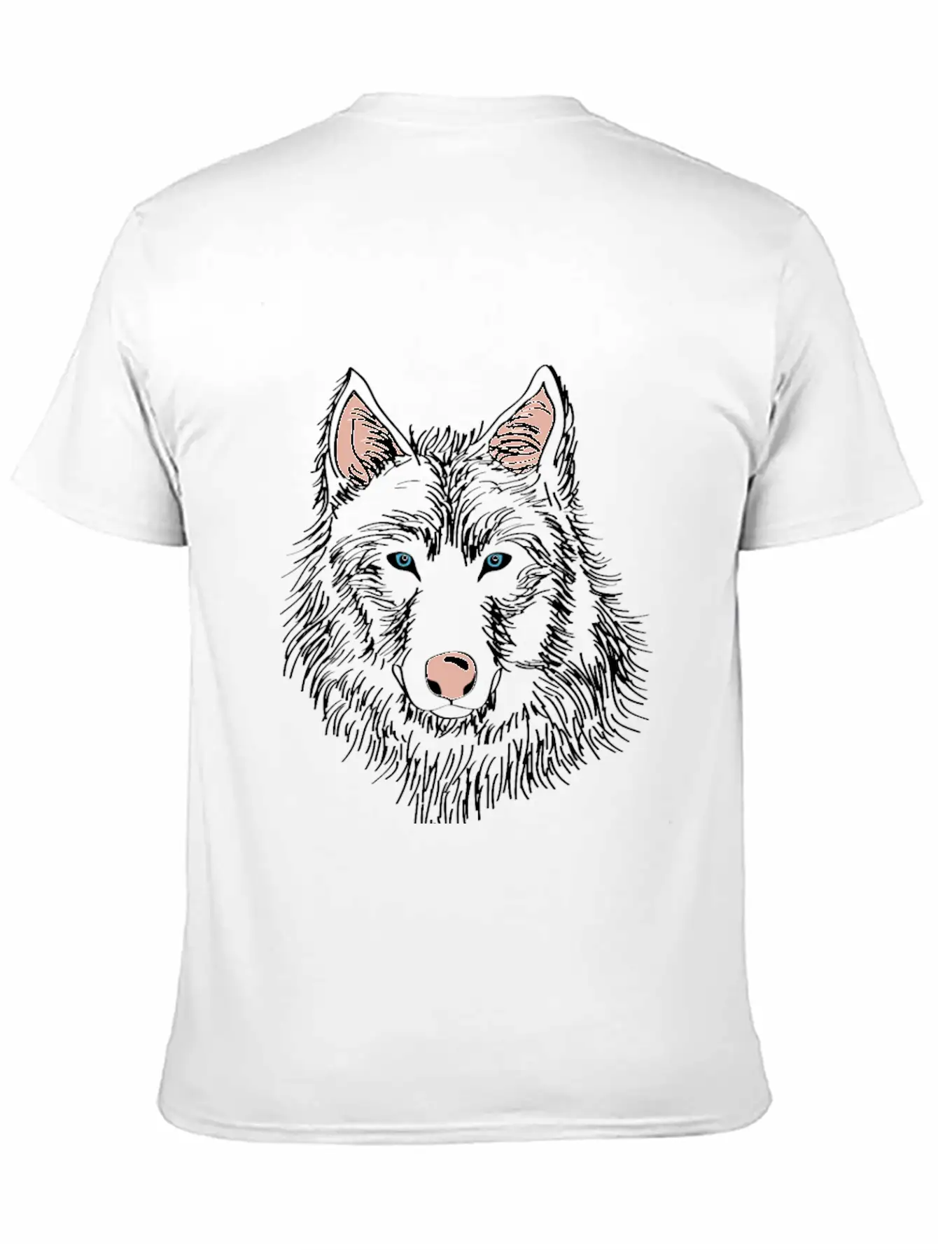 White Wolf Whit Blue Eyes Modern Fit Casual T-Shirt ��� Clean And Versatile Design