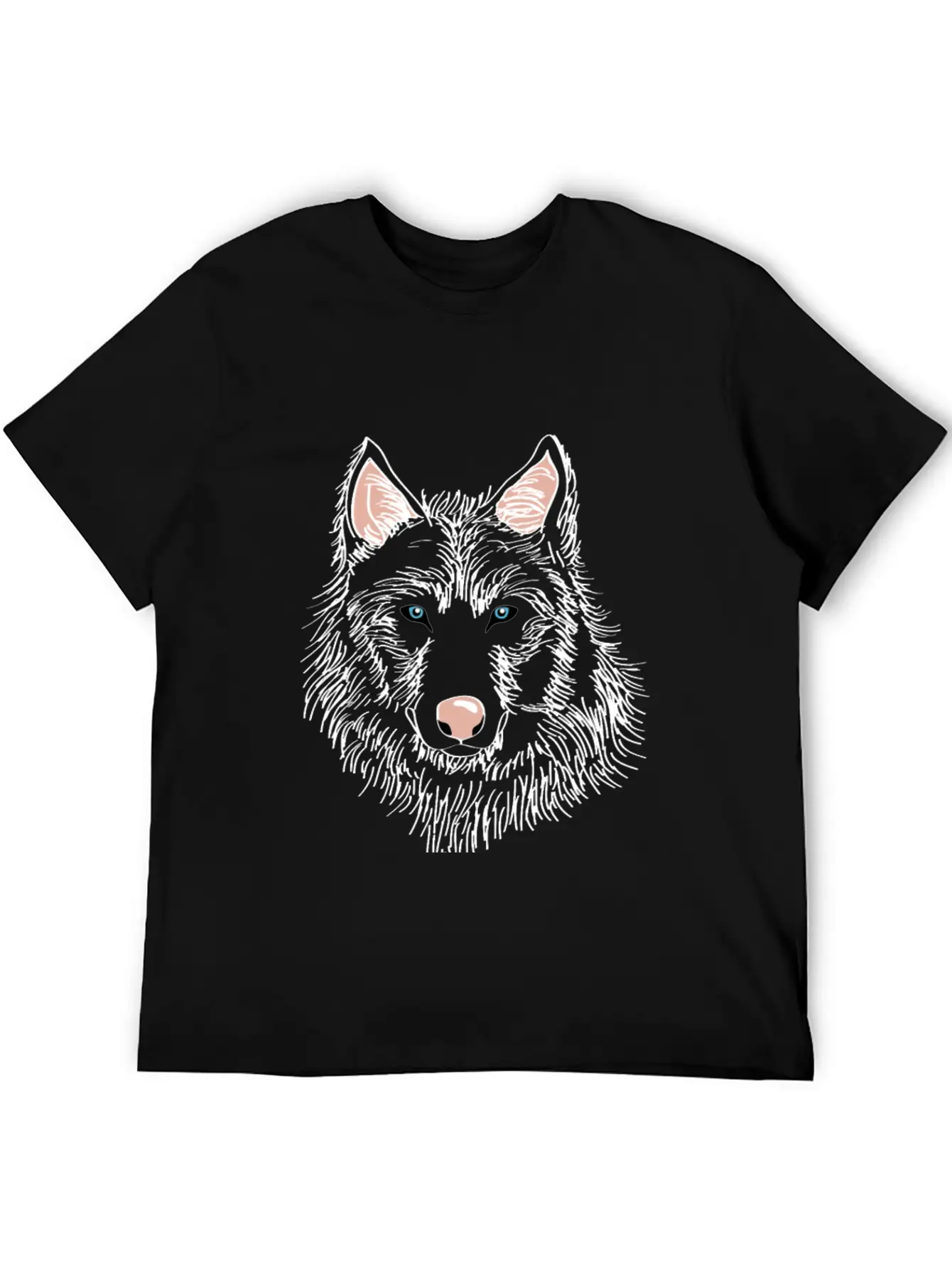 White Wolf Whit Blue Eyes Modern Fit Casual T-Shirt ��� Clean And Versatile Design
