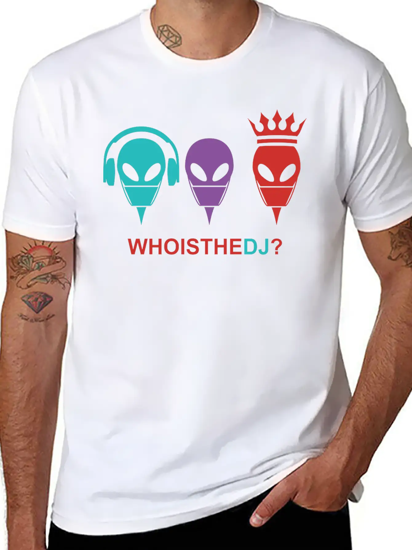 Who Is The DJ Modern Fit Casual T-Shirt ��� Clean And Versatile Design