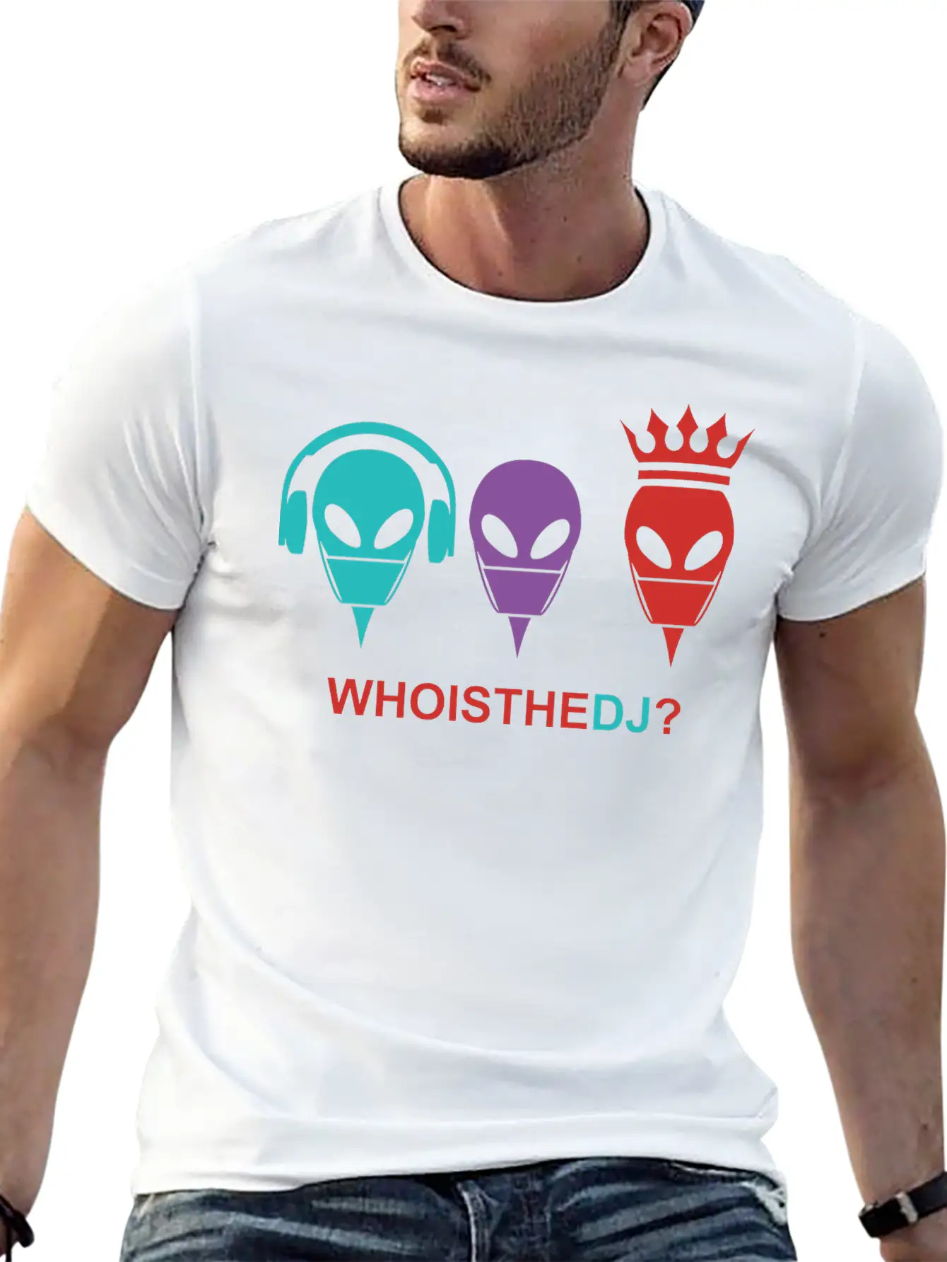 Who Is The DJ Modern Fit Casual T-Shirt ��� Clean And Versatile Design