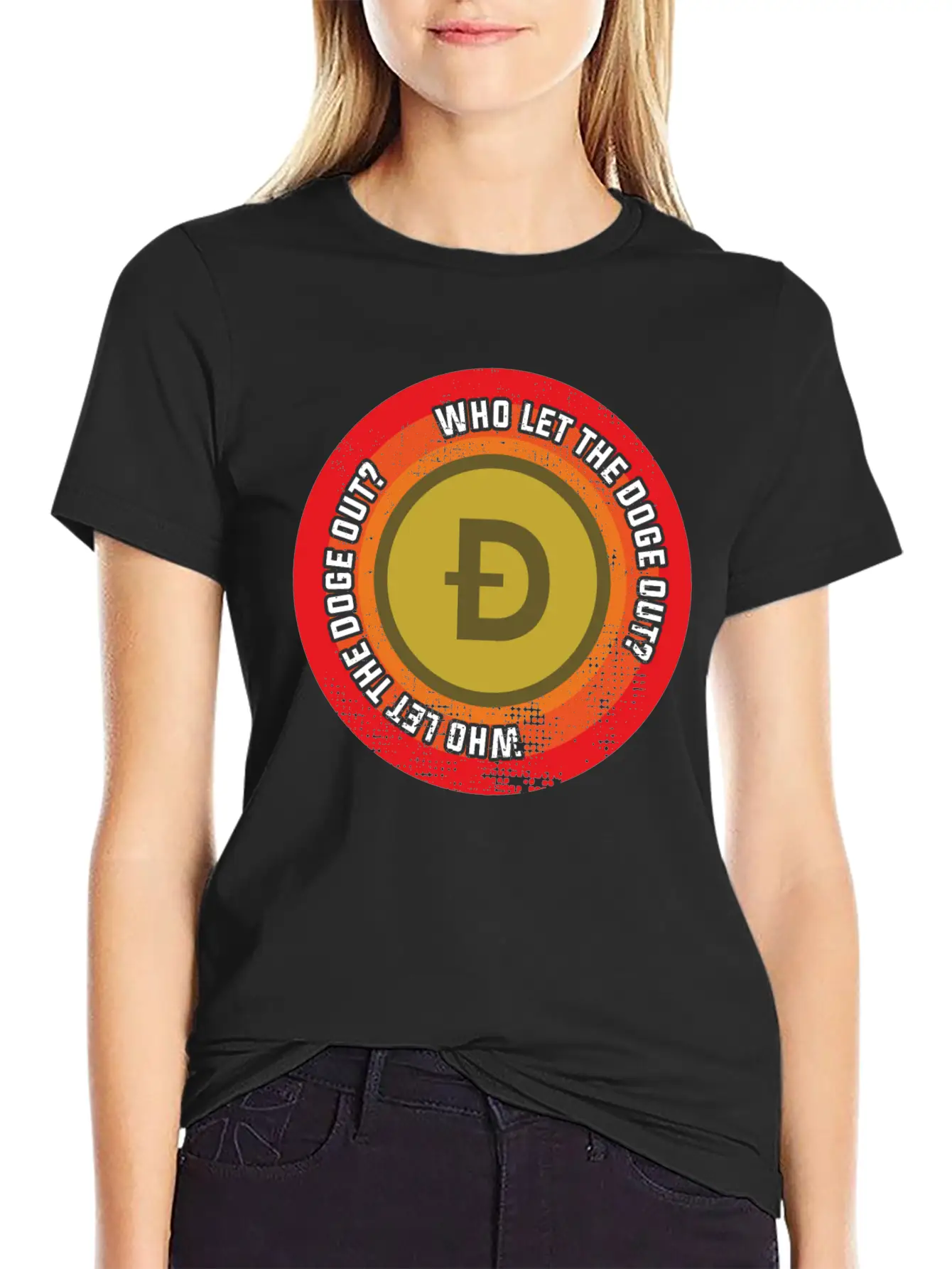 Who Let The Doge Out? Basic Graphic T-Shirt – Daily Comfort In Soft Cotton