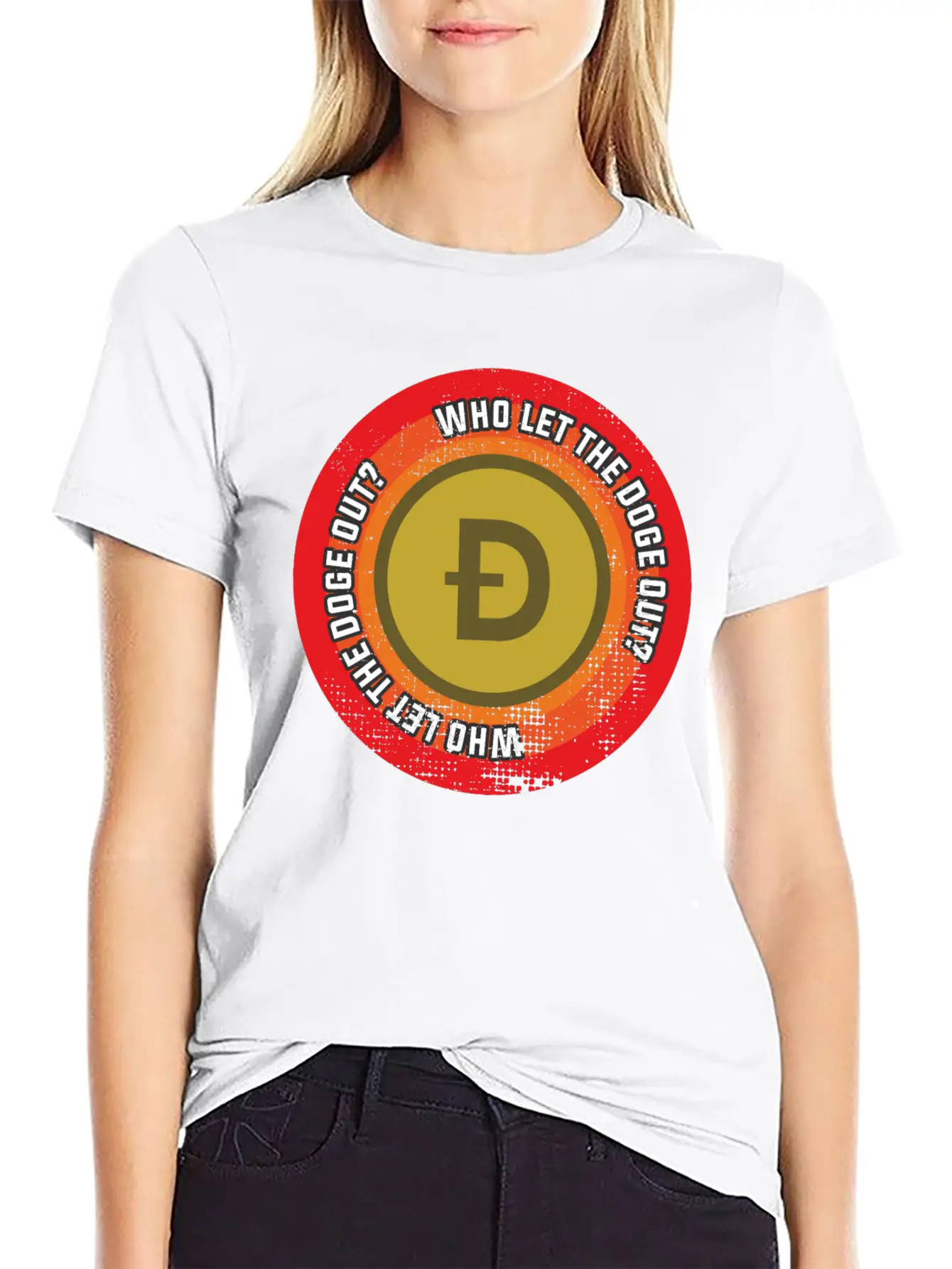 Who Let The Doge Out? Basic Graphic T-Shirt – Daily Comfort In Soft Cotton