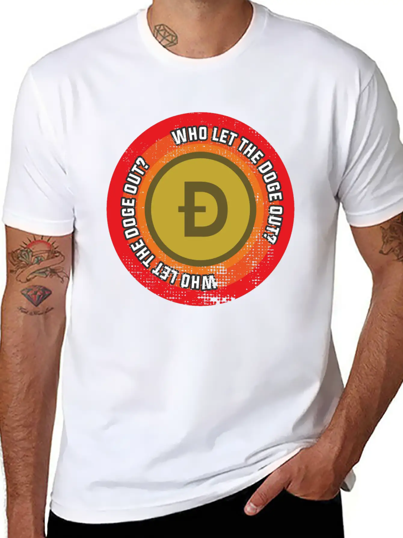 Who Let The Doge Out? Basic Graphic T-Shirt – Daily Comfort In Soft Cotton