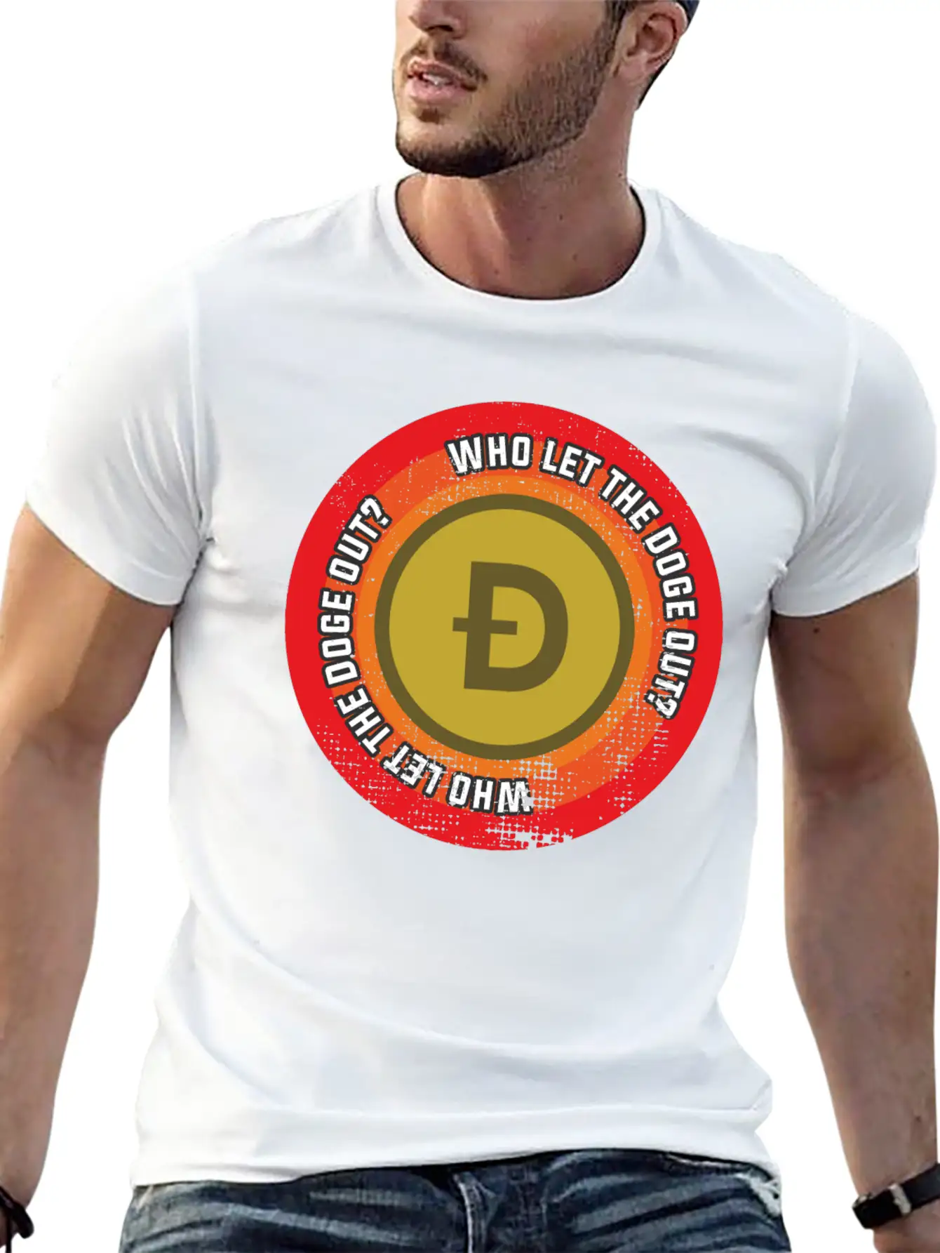 Who Let The Doge Out? Basic Graphic T-Shirt – Daily Comfort In Soft Cotton