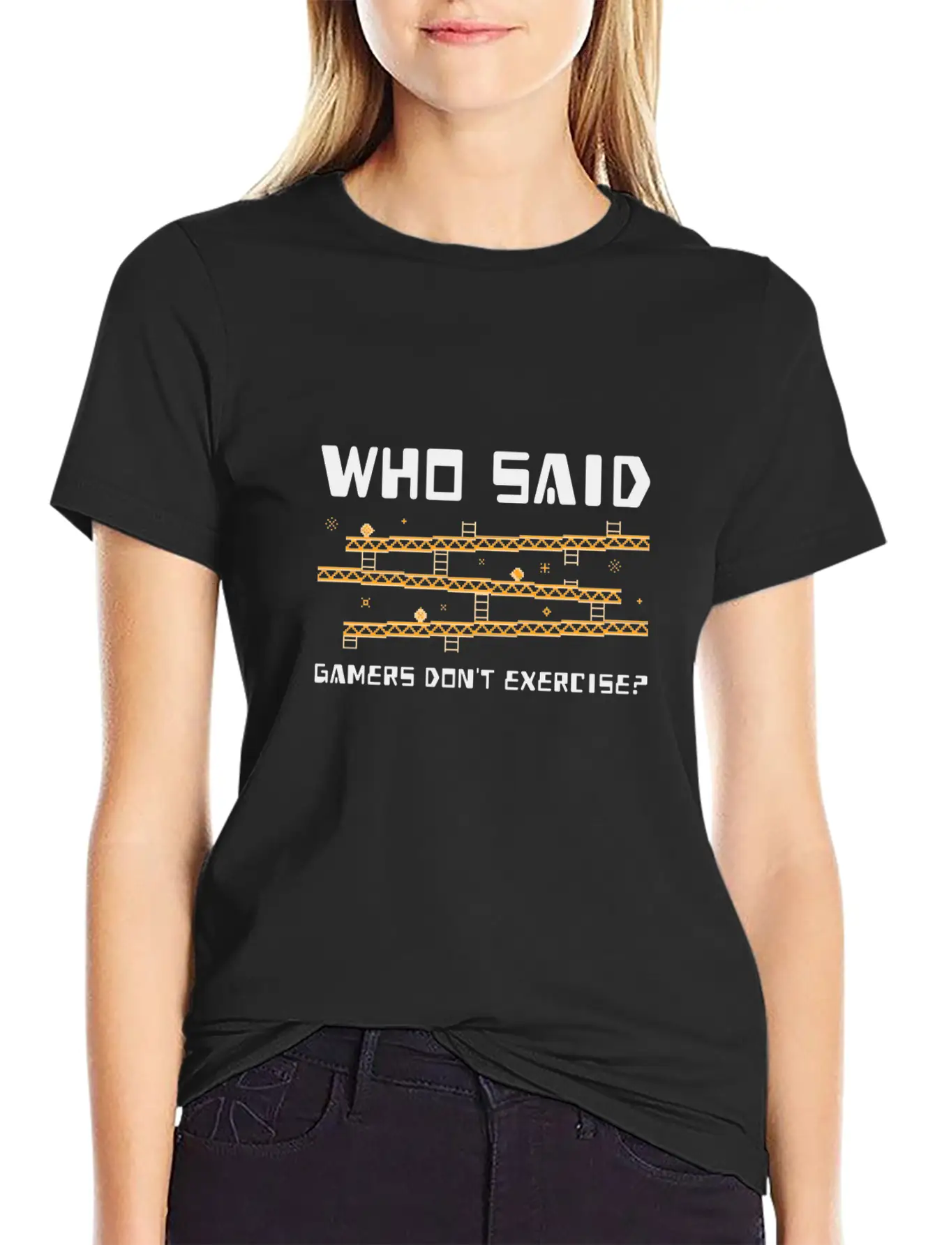 Who Said Gamers Don't Exercise? Lightweight Cotton T-Shirt – Daily Comfort Graphic Shirt