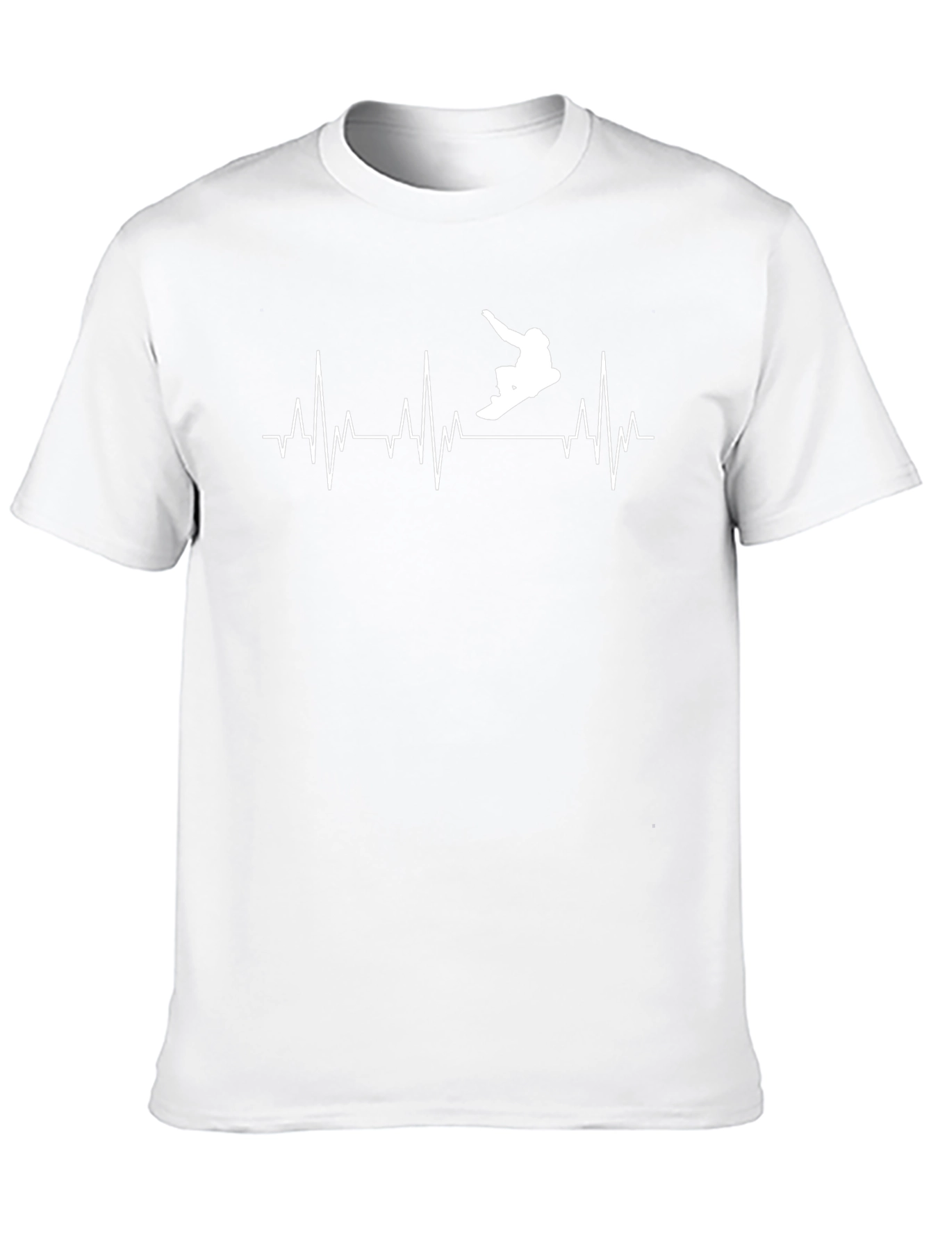 Snowboard Heartbeat T-Shirt - Black Graphic Tee