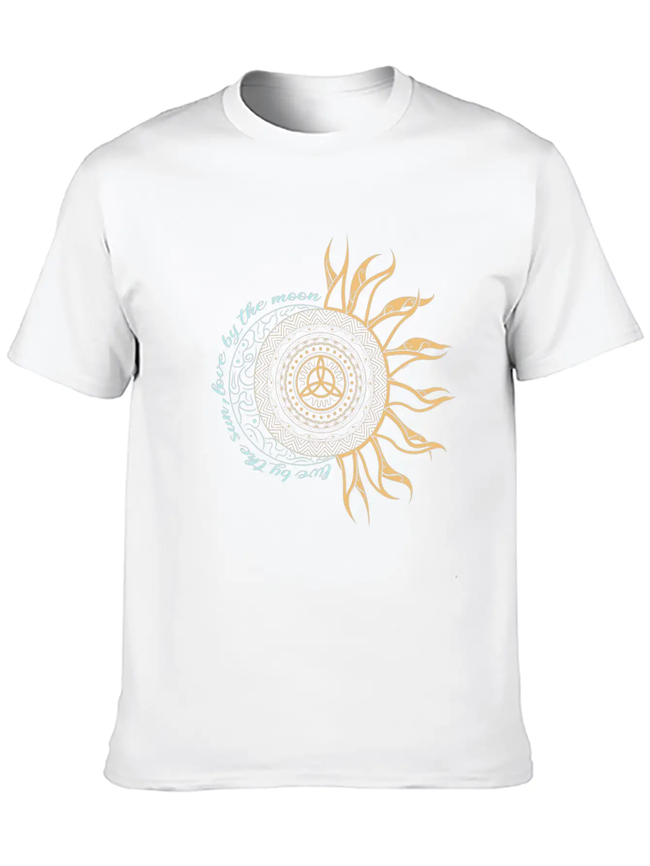 Wicca Witch Pagan Live By Sun Love By The Moon Classic Fit Graphic Tee For Daily Comfort – Unisex Cotton Shirt