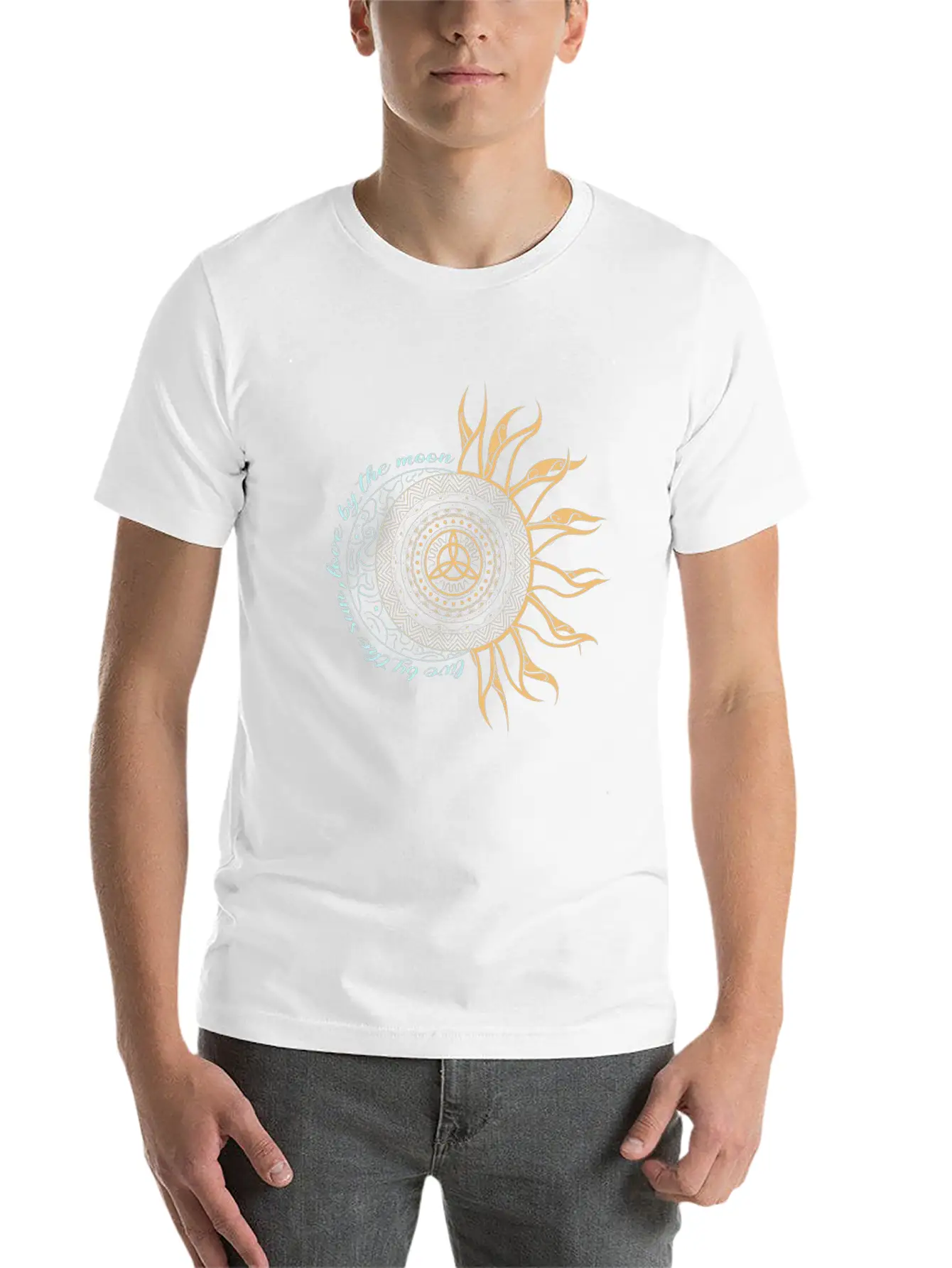 Wicca Witch Pagan Live By Sun Love By The Moon Classic Fit Graphic Tee For Daily Comfort – Unisex Cotton Shirt