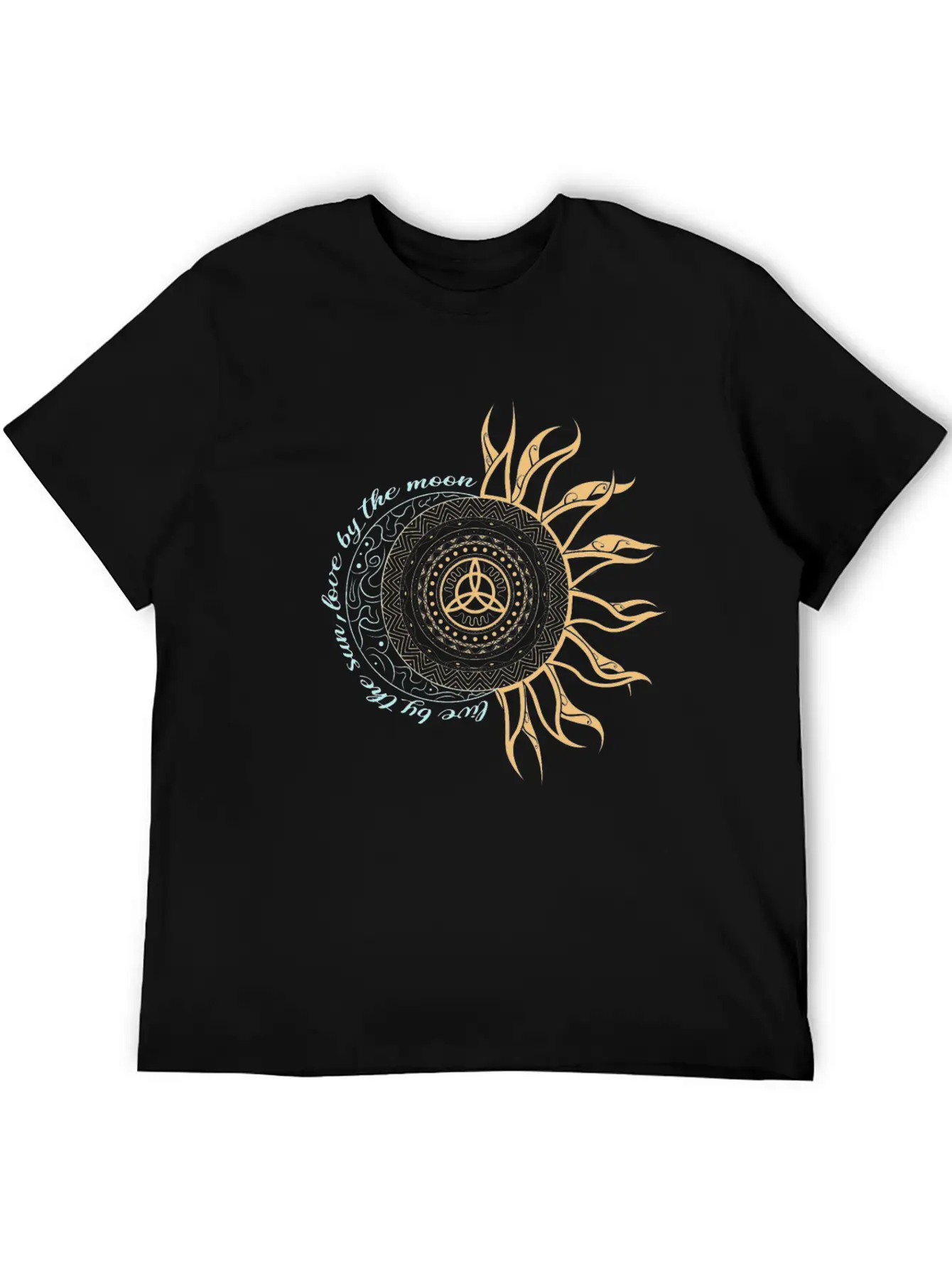 Wicca Witch Pagan Live By Sun Love By The Moon Classic Fit Graphic Tee For Daily Comfort – Unisex Cotton Shirt