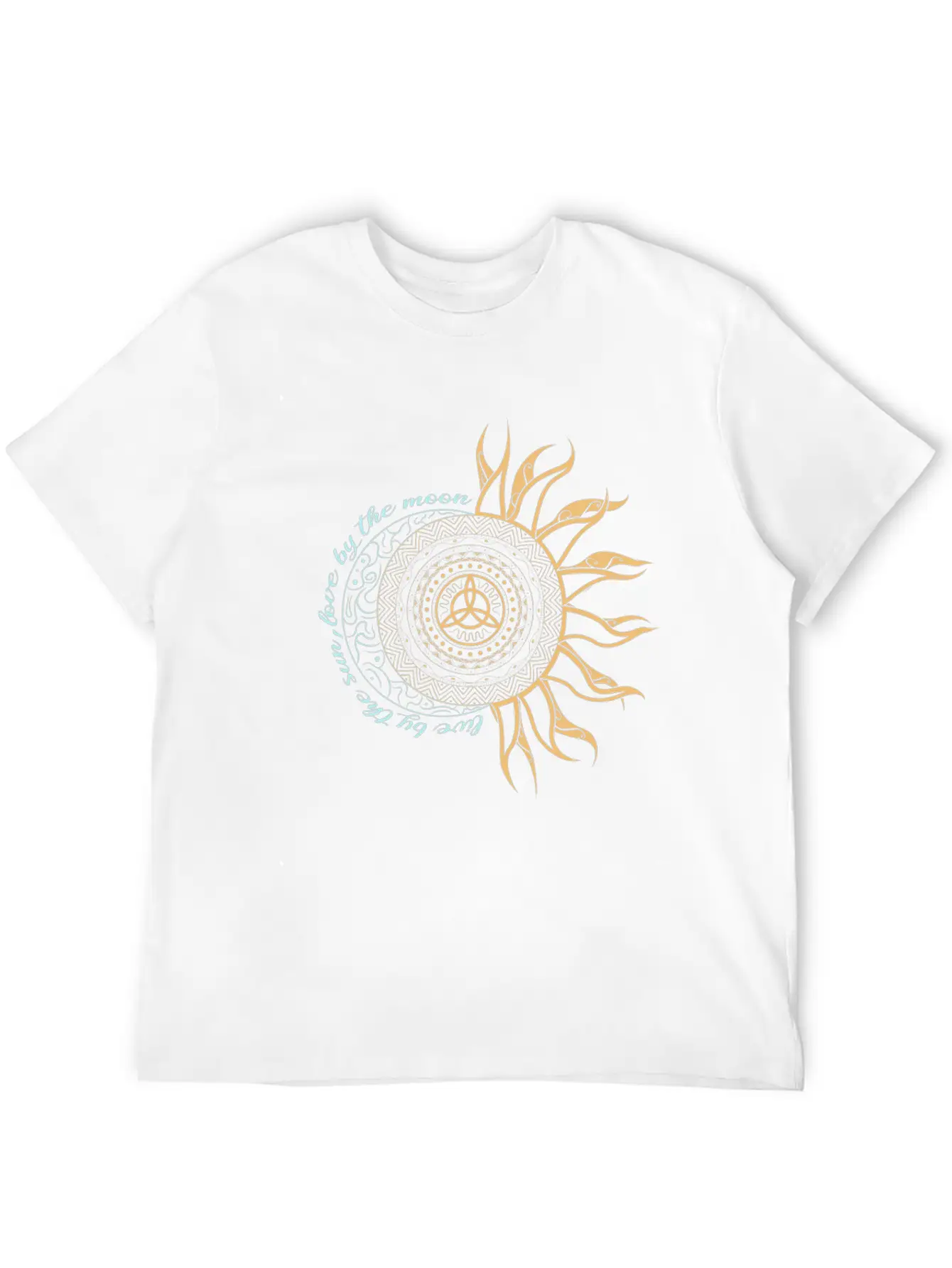 Wicca Witch Pagan Live By Sun Love By The Moon Classic Fit Graphic Tee For Daily Comfort – Unisex Cotton Shirt