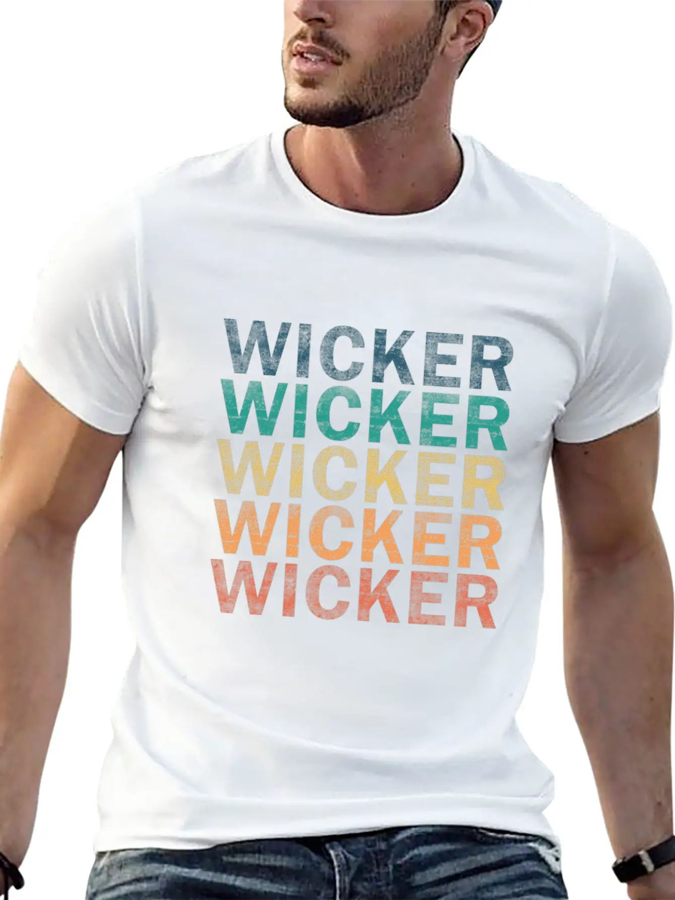 Wicker Name T Shirt - Wicker Vintage Retro Name Gi Lightweight Cotton T-Shirt – Daily Comfort Graphic Shirt