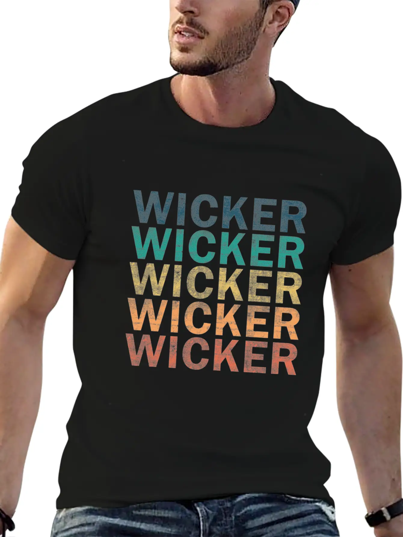 Wicker Name T Shirt - Wicker Vintage Retro Name Gi Lightweight Cotton T-Shirt – Daily Comfort Graphic Shirt