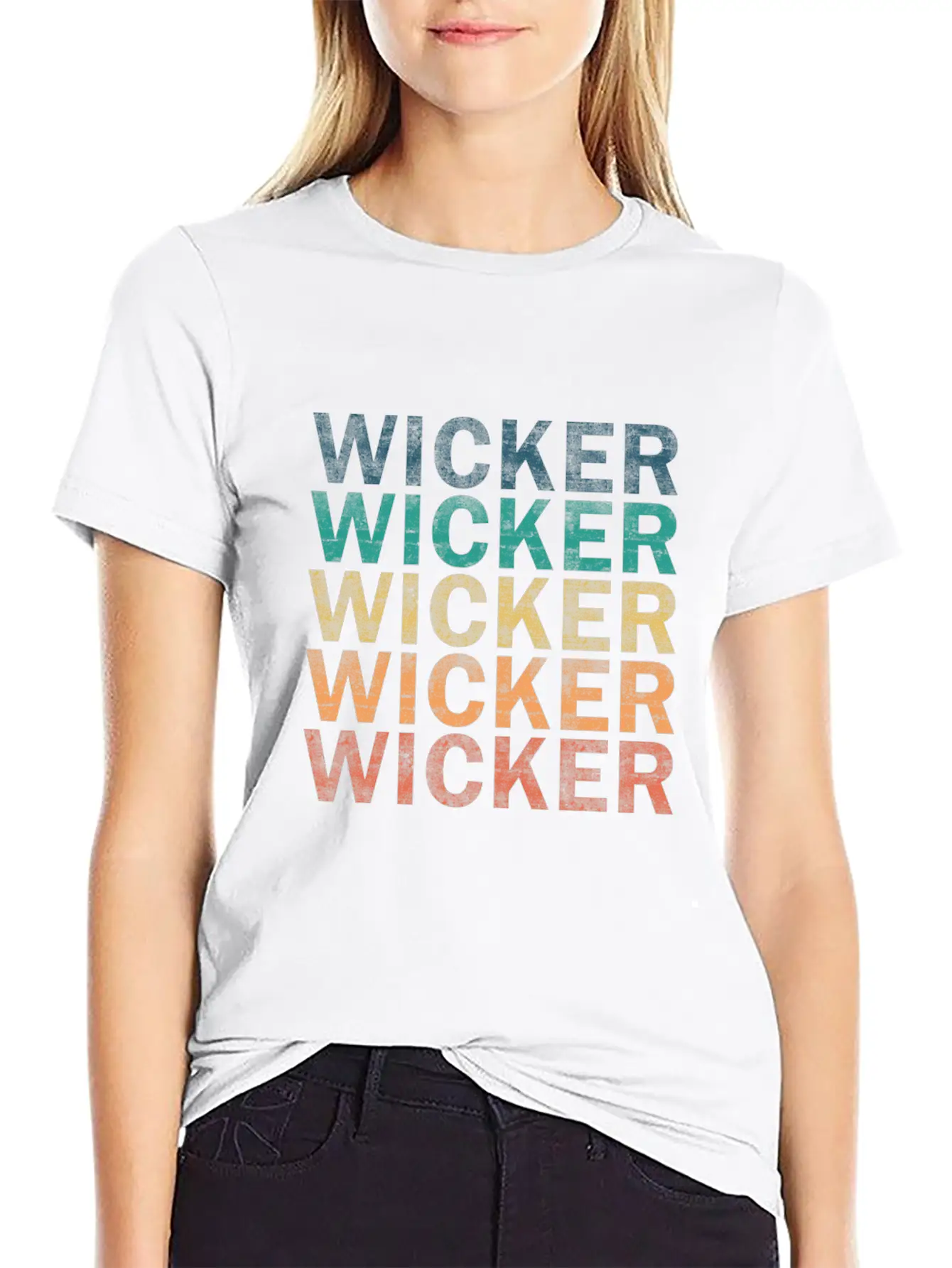 Wicker Name T Shirt - Wicker Vintage Retro Name Gi Lightweight Cotton T-Shirt – Daily Comfort Graphic Shirt