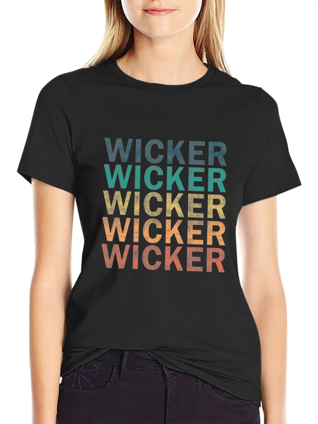 Wicker Name T Shirt - Wicker Vintage Retro Name Gi Lightweight Cotton T-Shirt – Daily Comfort Graphic Shirt