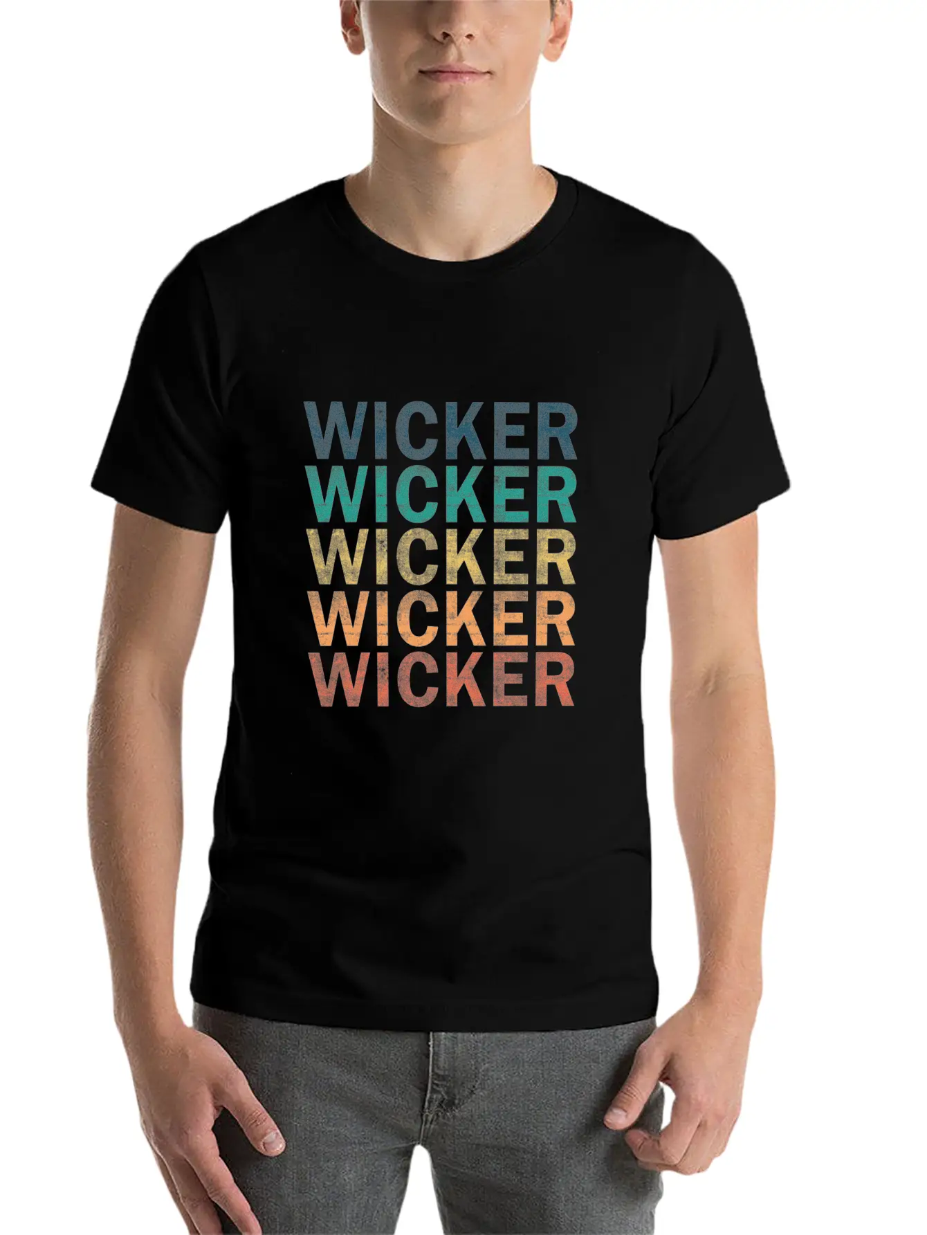 Wicker Name T Shirt - Wicker Vintage Retro Name Gi Lightweight Cotton T-Shirt – Daily Comfort Graphic Shirt