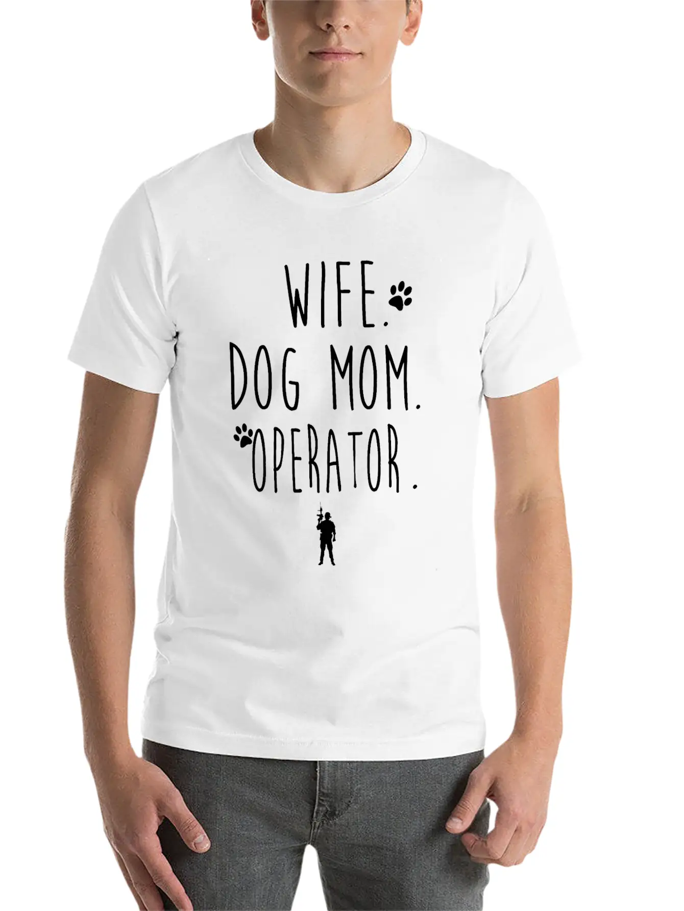 WIFE. DOG MOM. OPERATOR. Soft Cotton Short Sleeve Tee – Unisex Wardrobe Staple