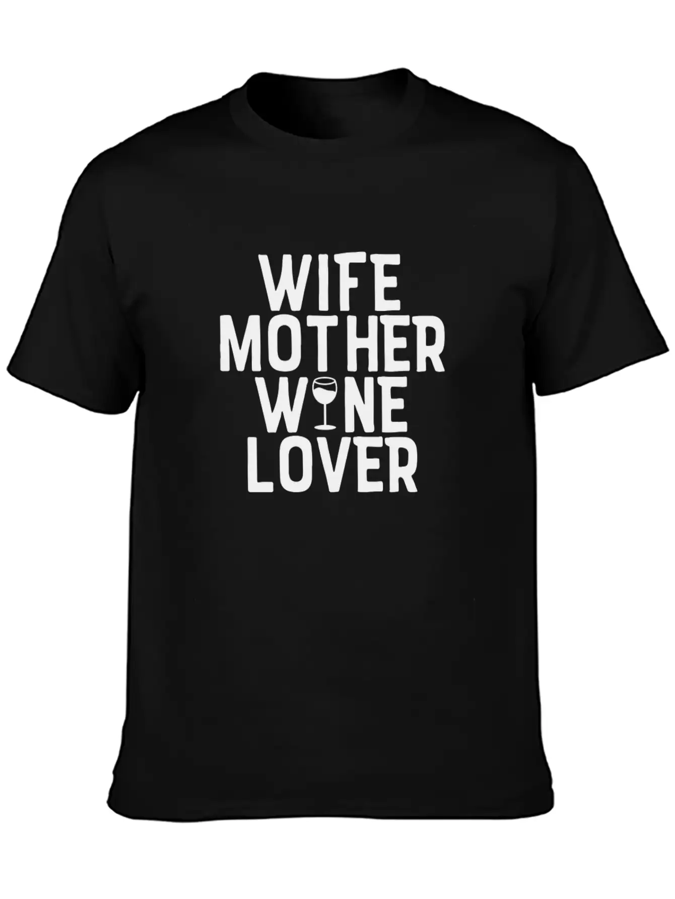 Wife Mother Wine Lover Design Perfect For Mom Lightweight Cotton T-Shirt – Daily Comfort Graphic Shirt