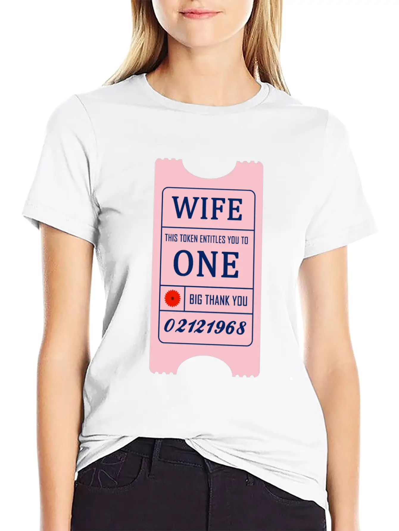 Wife Token Comfortable Minimalist Graphic Tee – Summer Style Essential