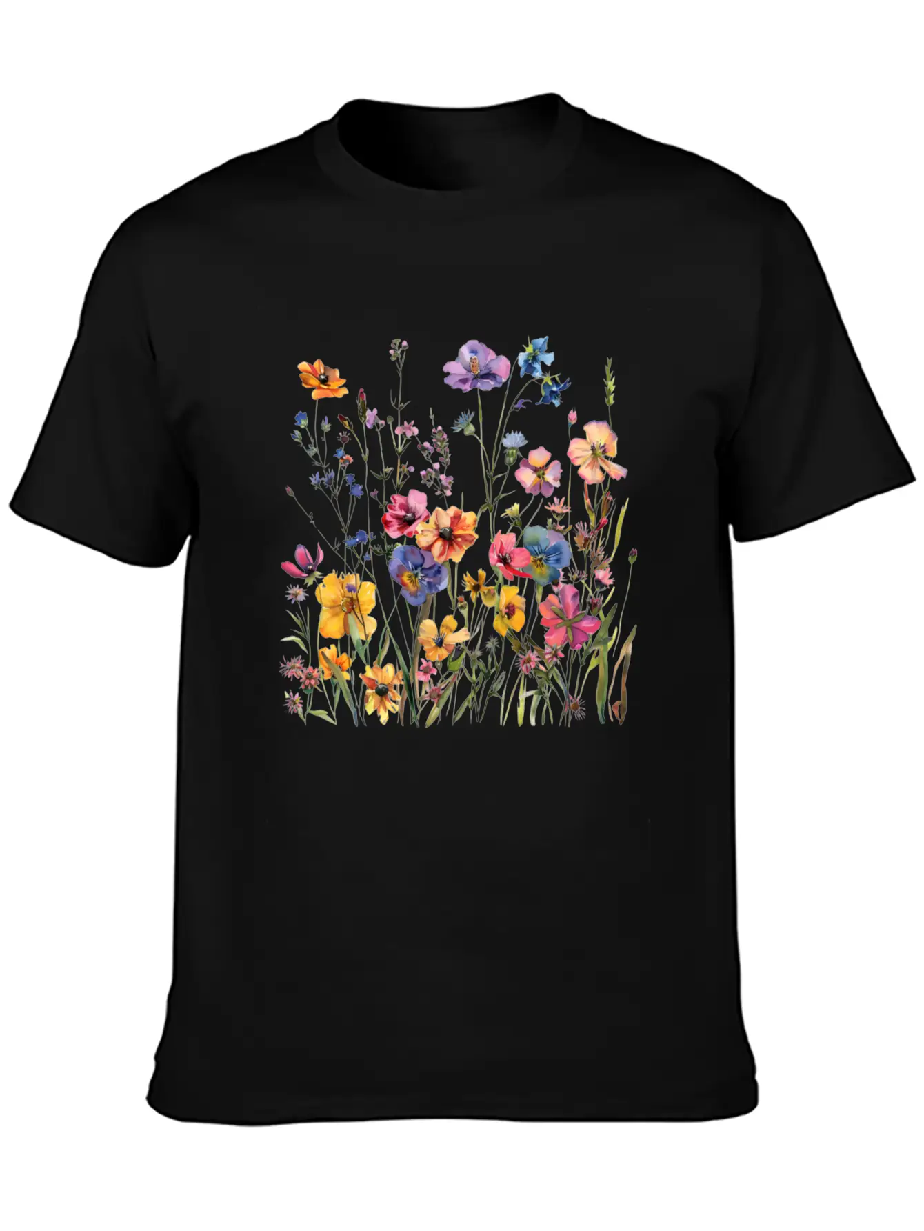 Wild Flowers Modern Fit Casual T-Shirt – Clean And Versatile Design