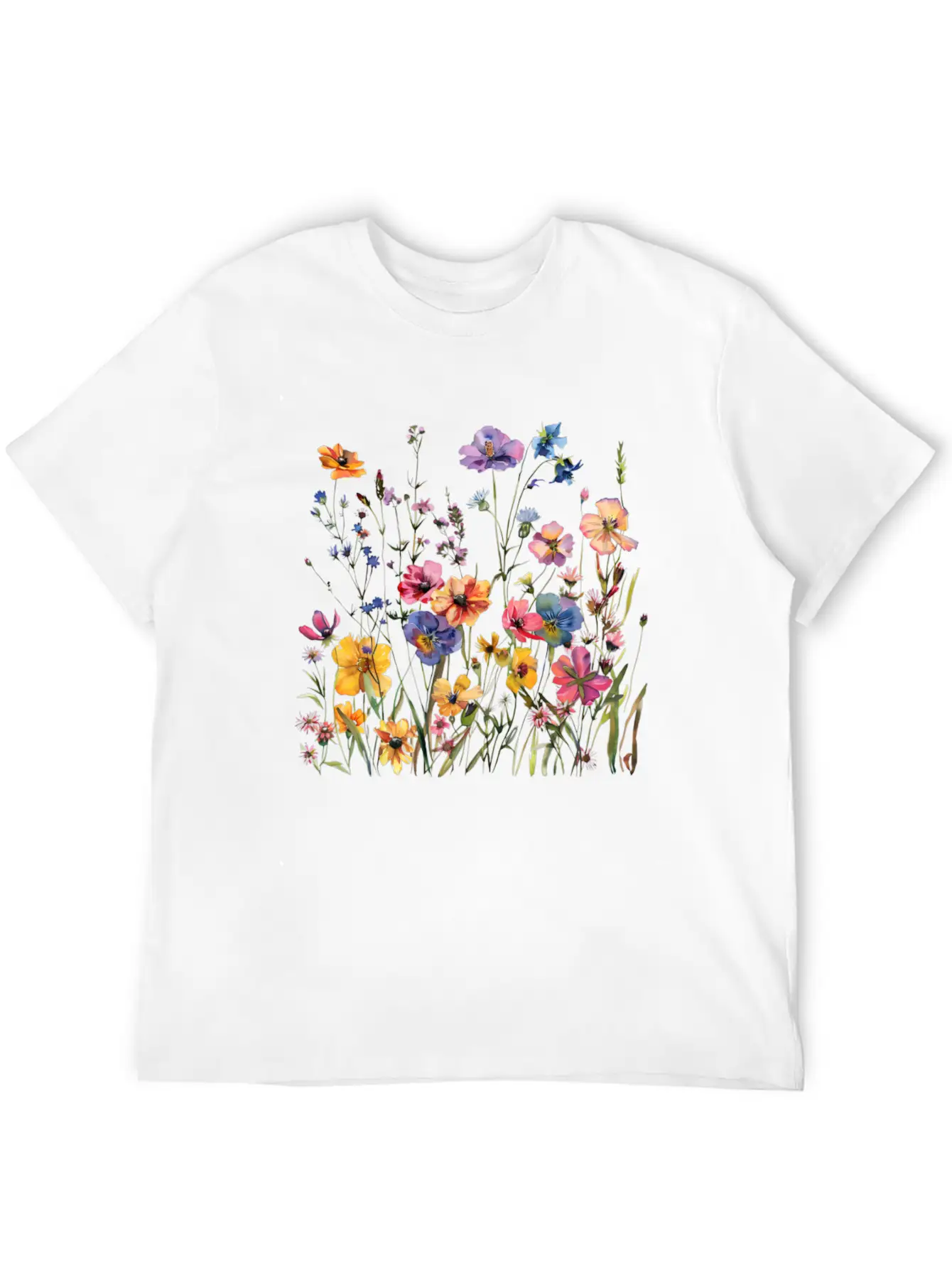 Wild Flowers Modern Fit Casual T-Shirt – Clean And Versatile Design
