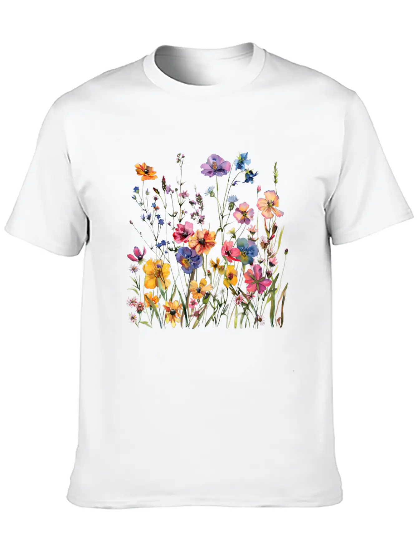 Wild Flowers Modern Fit Casual T-Shirt – Clean And Versatile Design