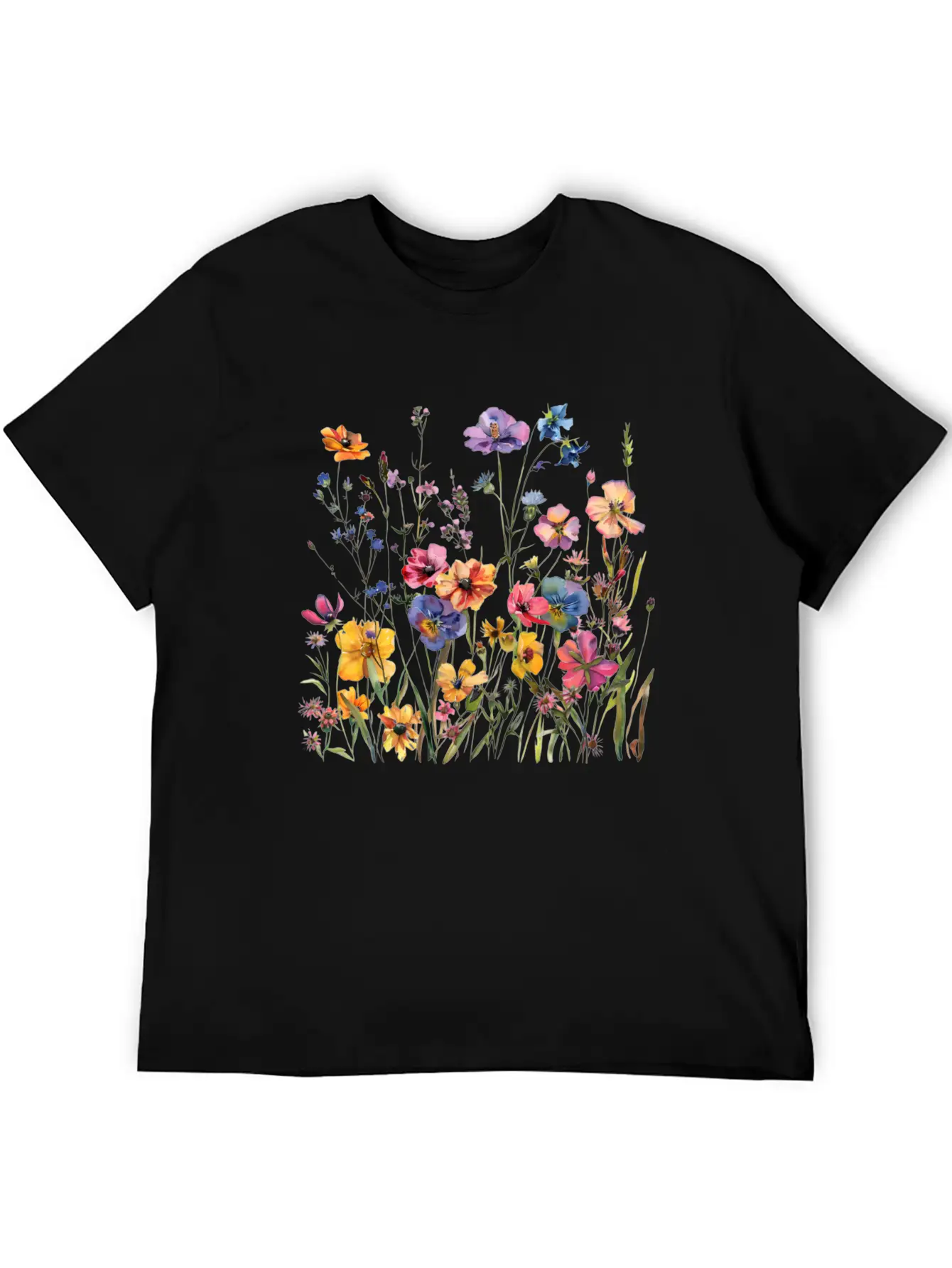 Wild Flowers Modern Fit Casual T-Shirt – Clean And Versatile Design