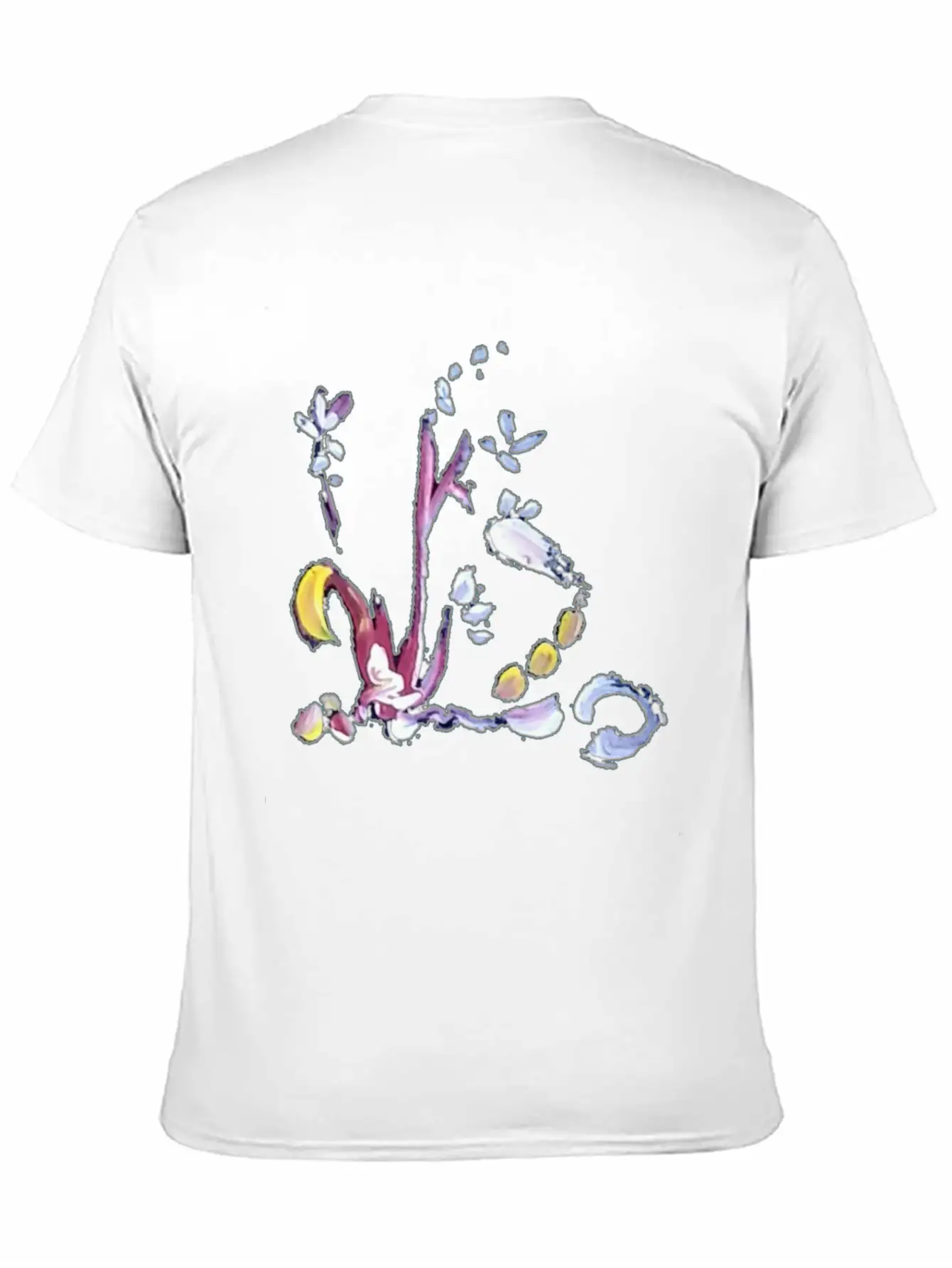 Wild Little Flowers In Acrylic Paint Artistic Spri Lightweight Cotton T-Shirt – Daily Comfort Graphic Shirt