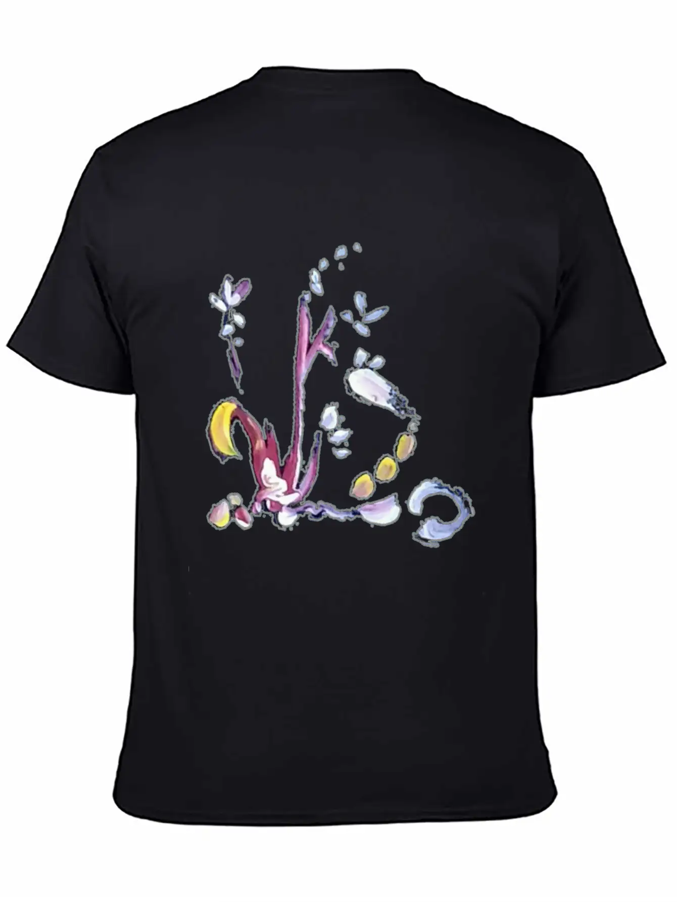 Wild Little Flowers In Acrylic Paint Artistic Spri Lightweight Cotton T-Shirt – Daily Comfort Graphic Shirt