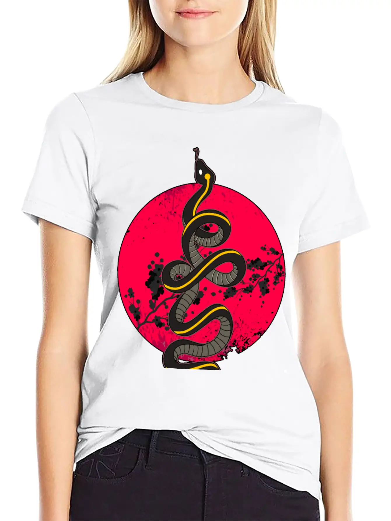Wild Snake Tattoo Unisex Casual T-Shirt – Clean Design For Daily Comfort