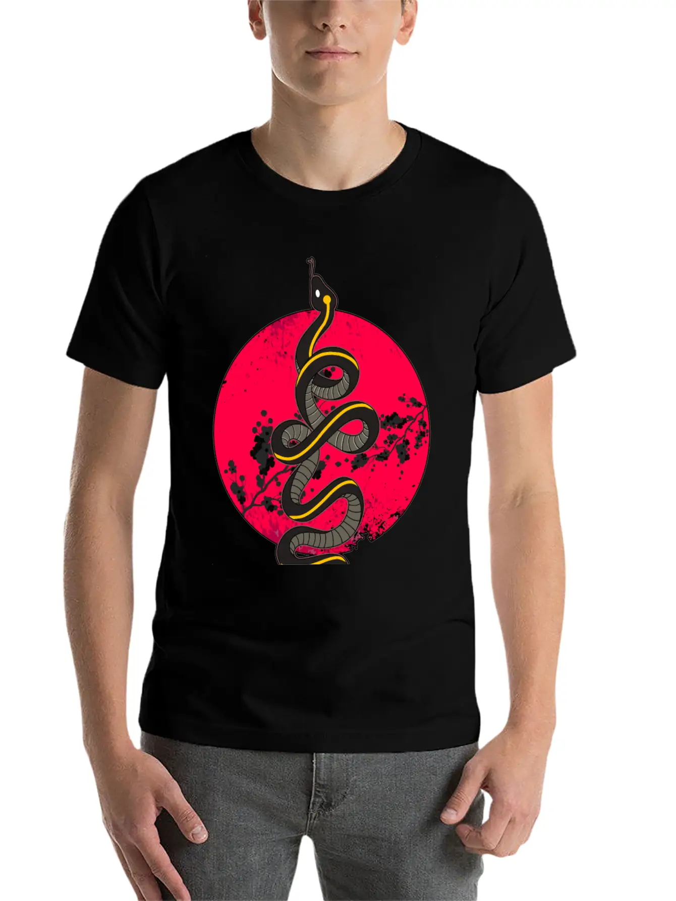Wild Snake Tattoo Unisex Casual T-Shirt – Clean Design For Daily Comfort