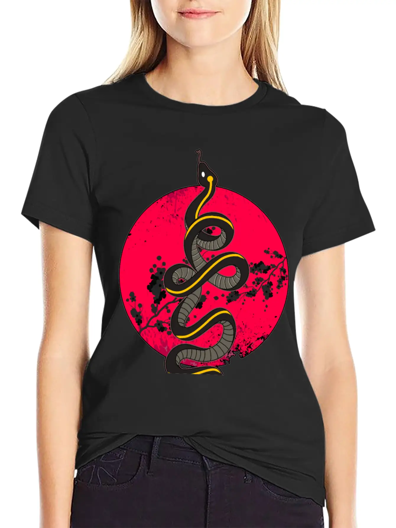 Wild Snake Tattoo Unisex Casual T-Shirt – Clean Design For Daily Comfort