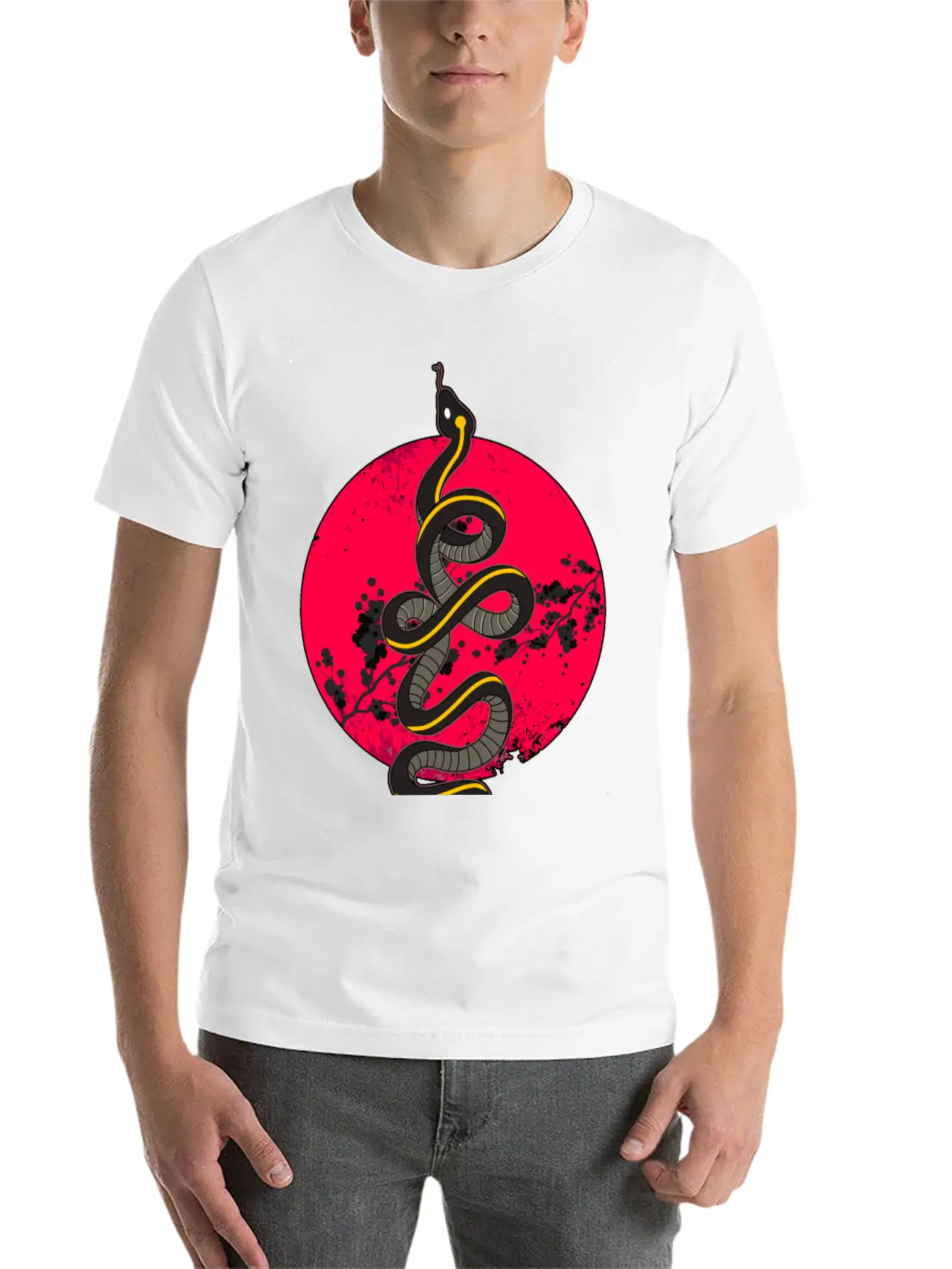 Wild Snake Tattoo Unisex Casual T-Shirt – Clean Design For Daily Comfort