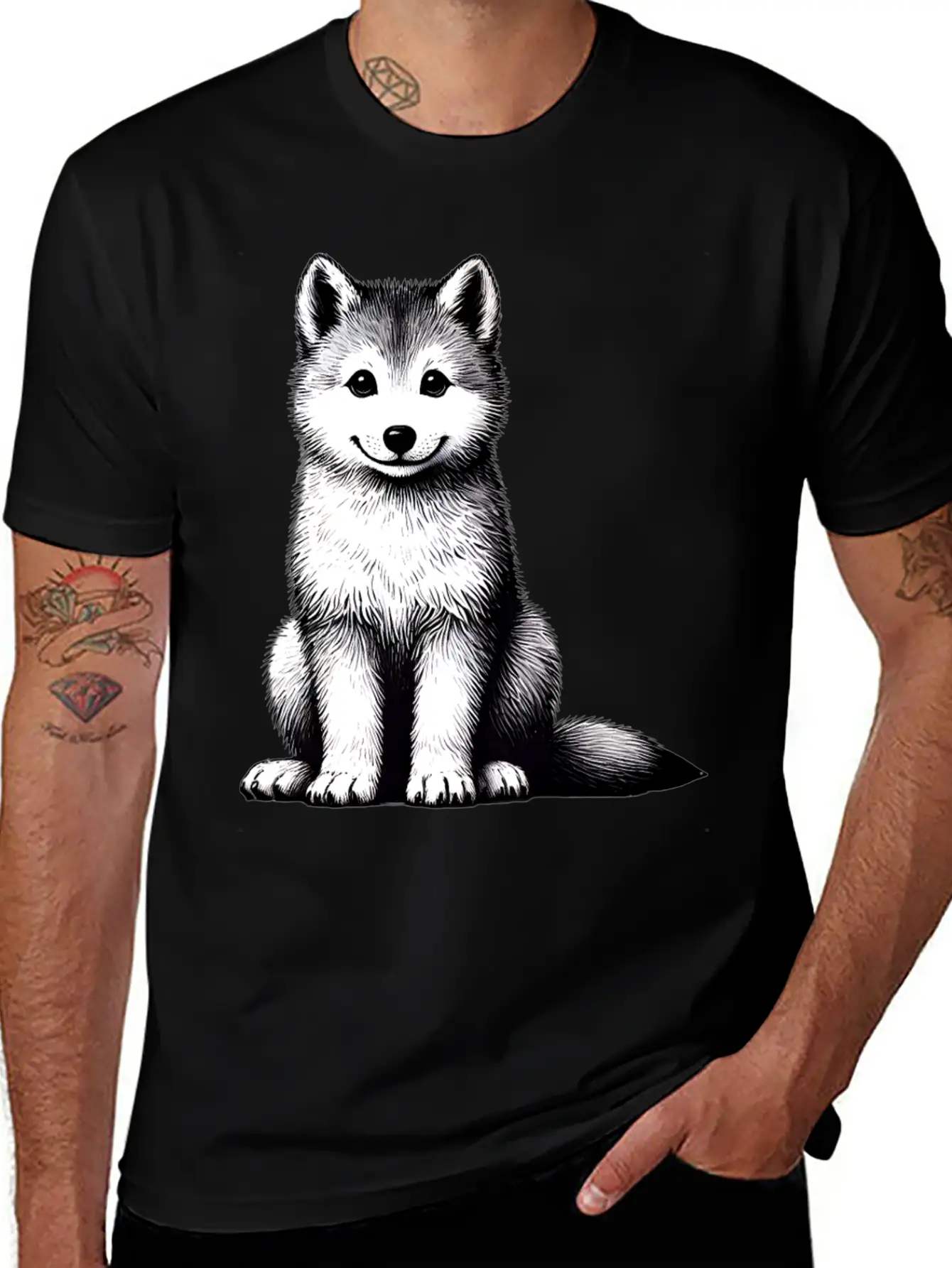 Wild Spirit - Majestic Wolf Companion TSQ Relaxed Everyday Tee – Lightweight And Durable Cotton