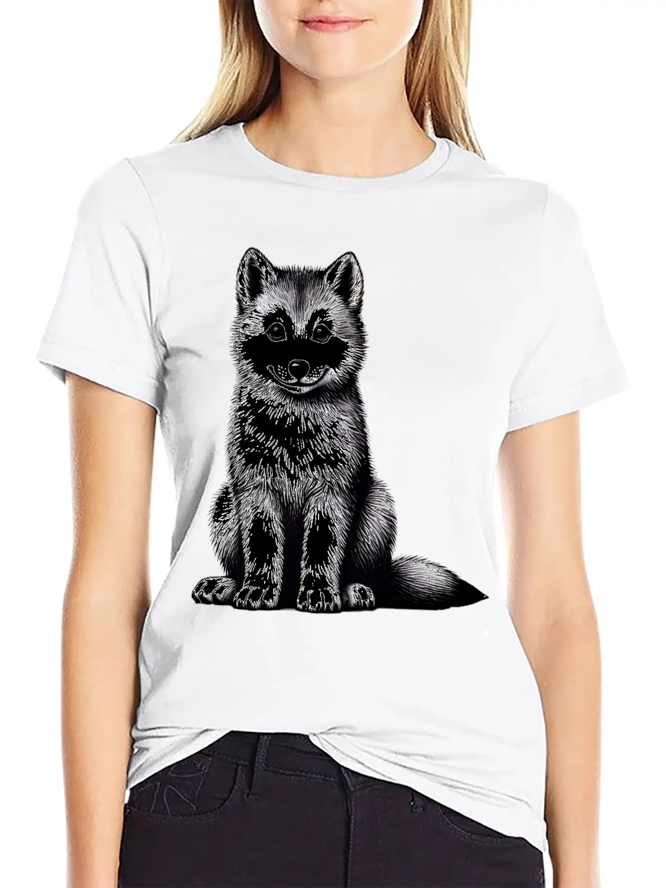Wild Spirit - Majestic Wolf Companion TSQ Relaxed Everyday Tee – Lightweight And Durable Cotton