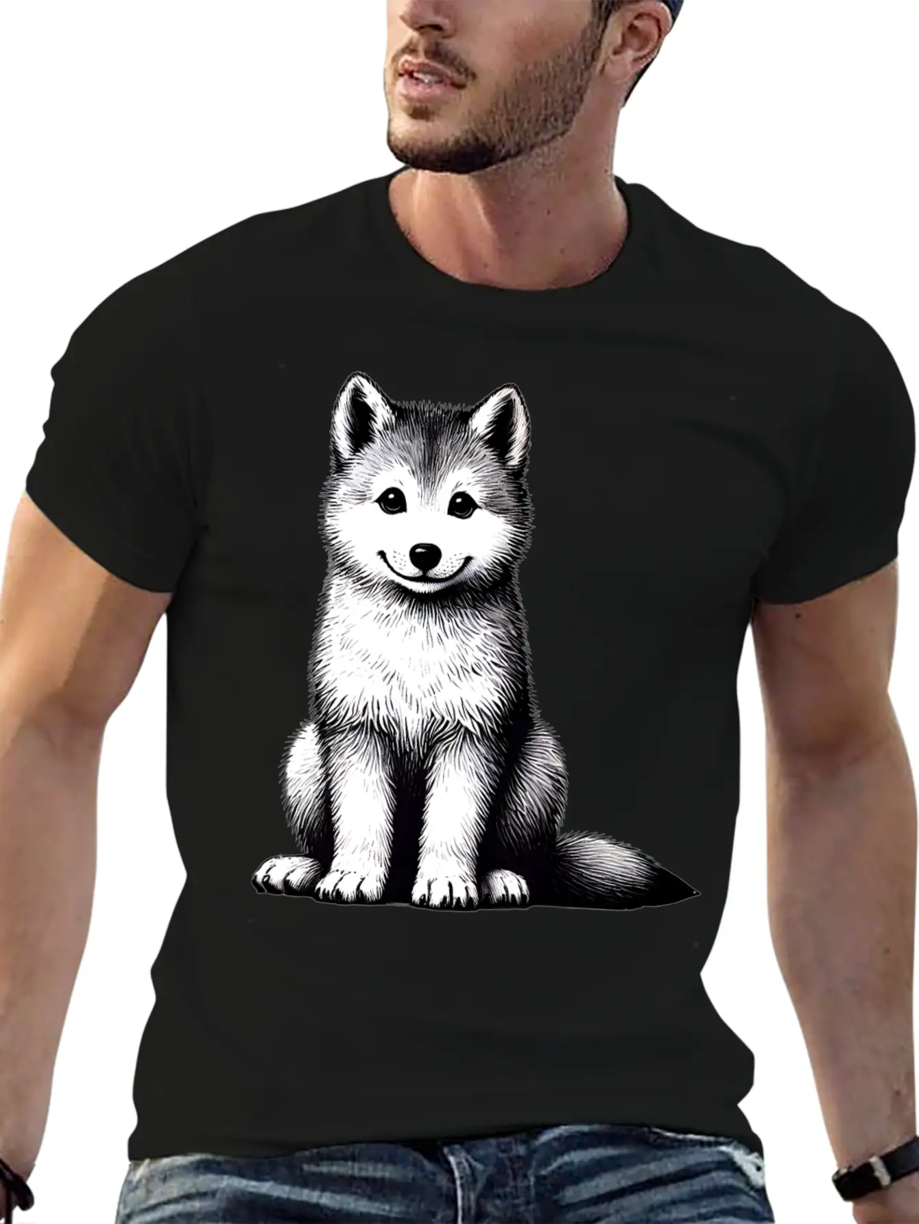 Wild Spirit - Majestic Wolf Companion TSQ Relaxed Everyday Tee – Lightweight And Durable Cotton