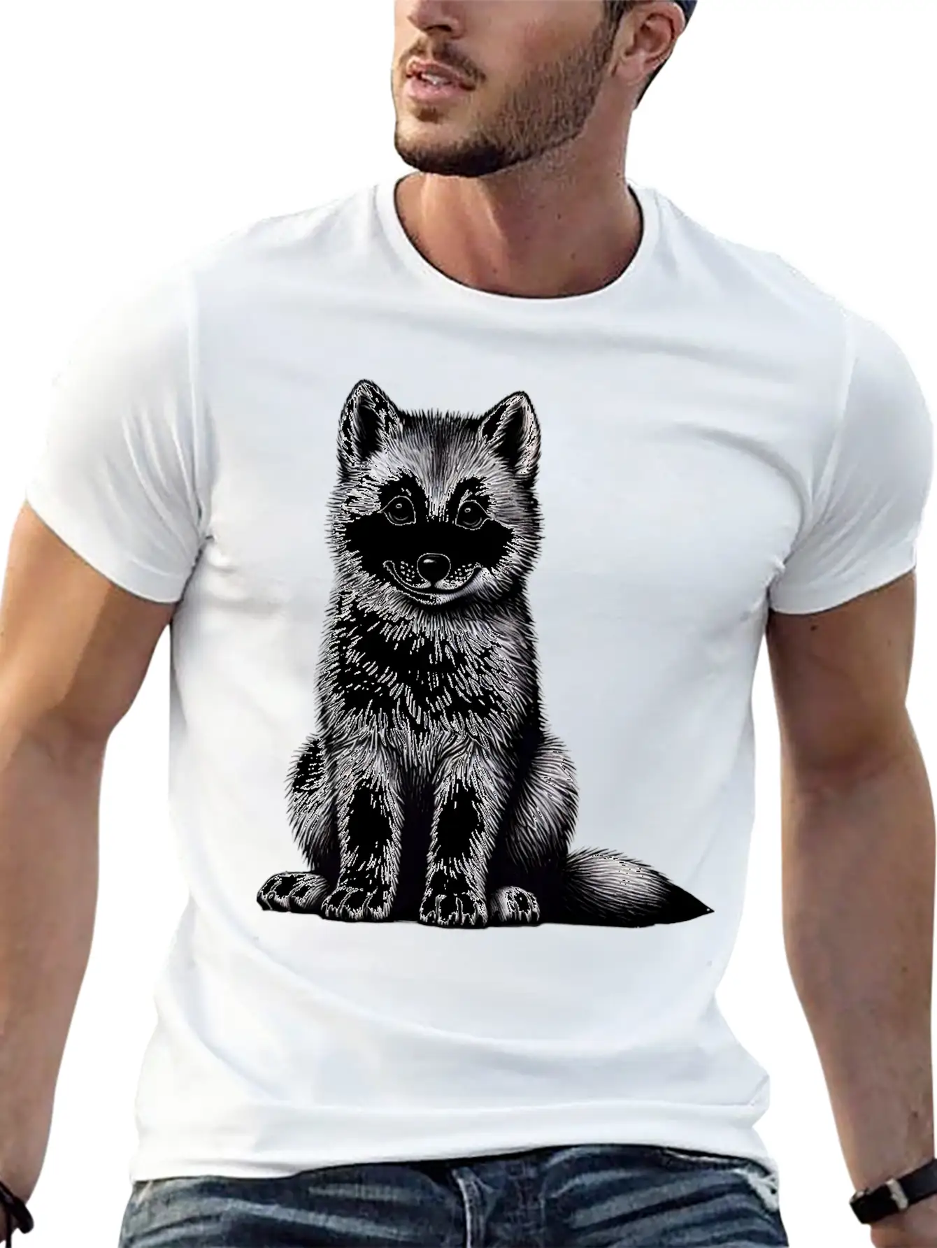 Wild Spirit - Majestic Wolf Companion TSQ Relaxed Everyday Tee – Lightweight And Durable Cotton