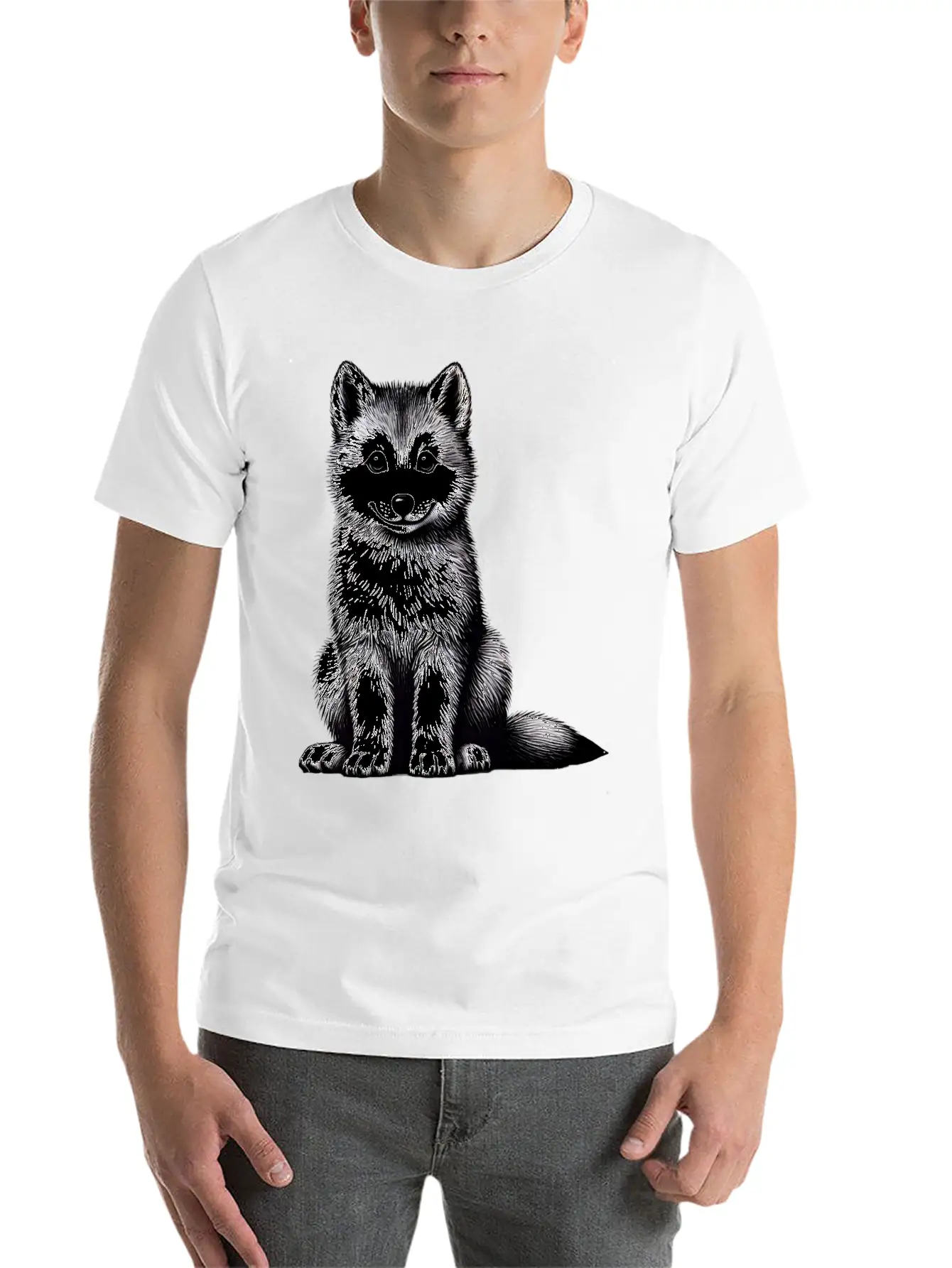 Wild Spirit - Majestic Wolf Companion TSQ Relaxed Everyday Tee – Lightweight And Durable Cotton
