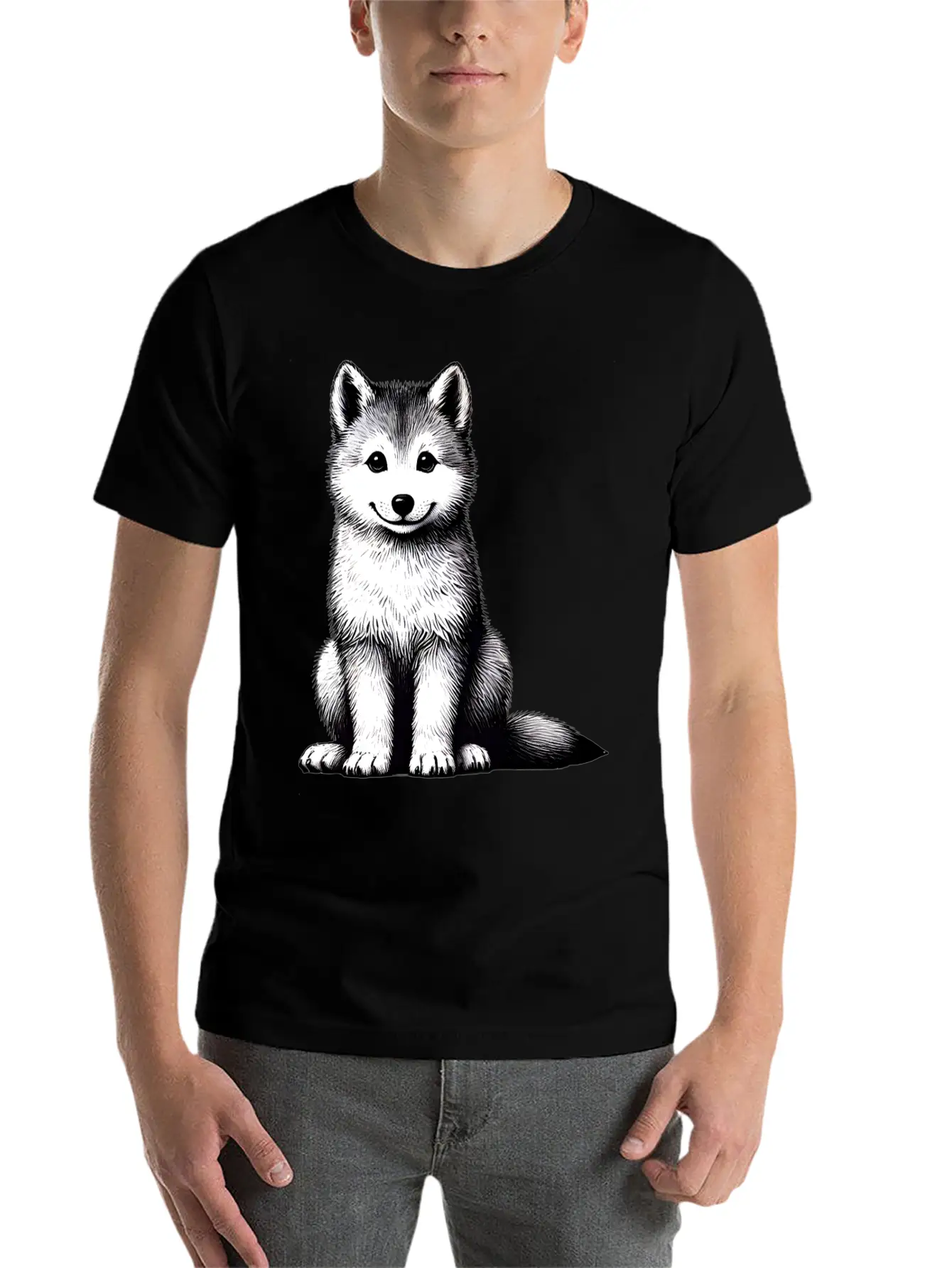 Wild Spirit - Majestic Wolf Companion TSQ Relaxed Everyday Tee – Lightweight And Durable Cotton
