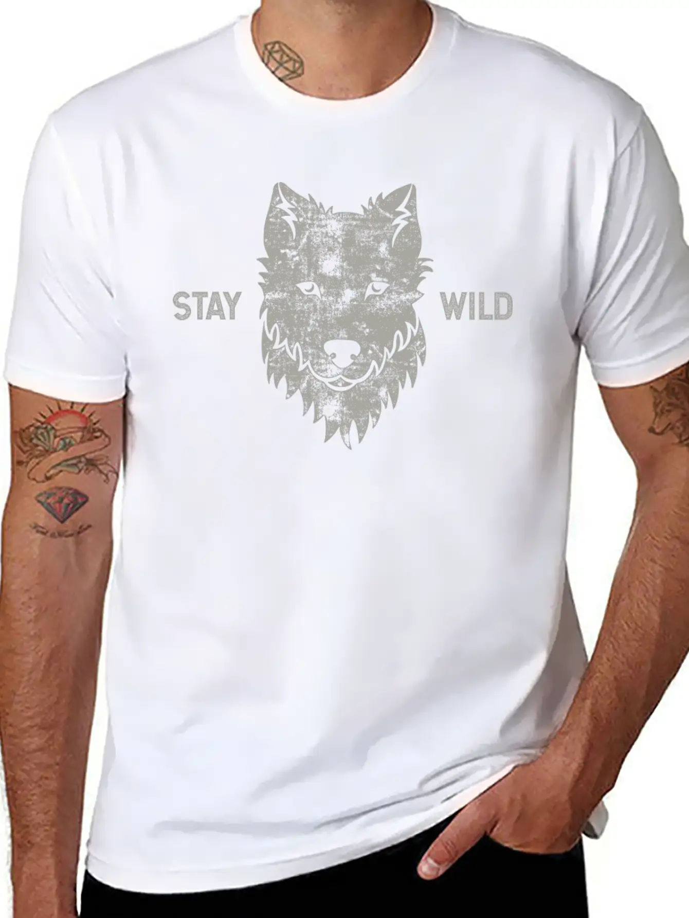 Wild Wolf Basic Graphic T-Shirt – Daily Comfort In Soft Cotton