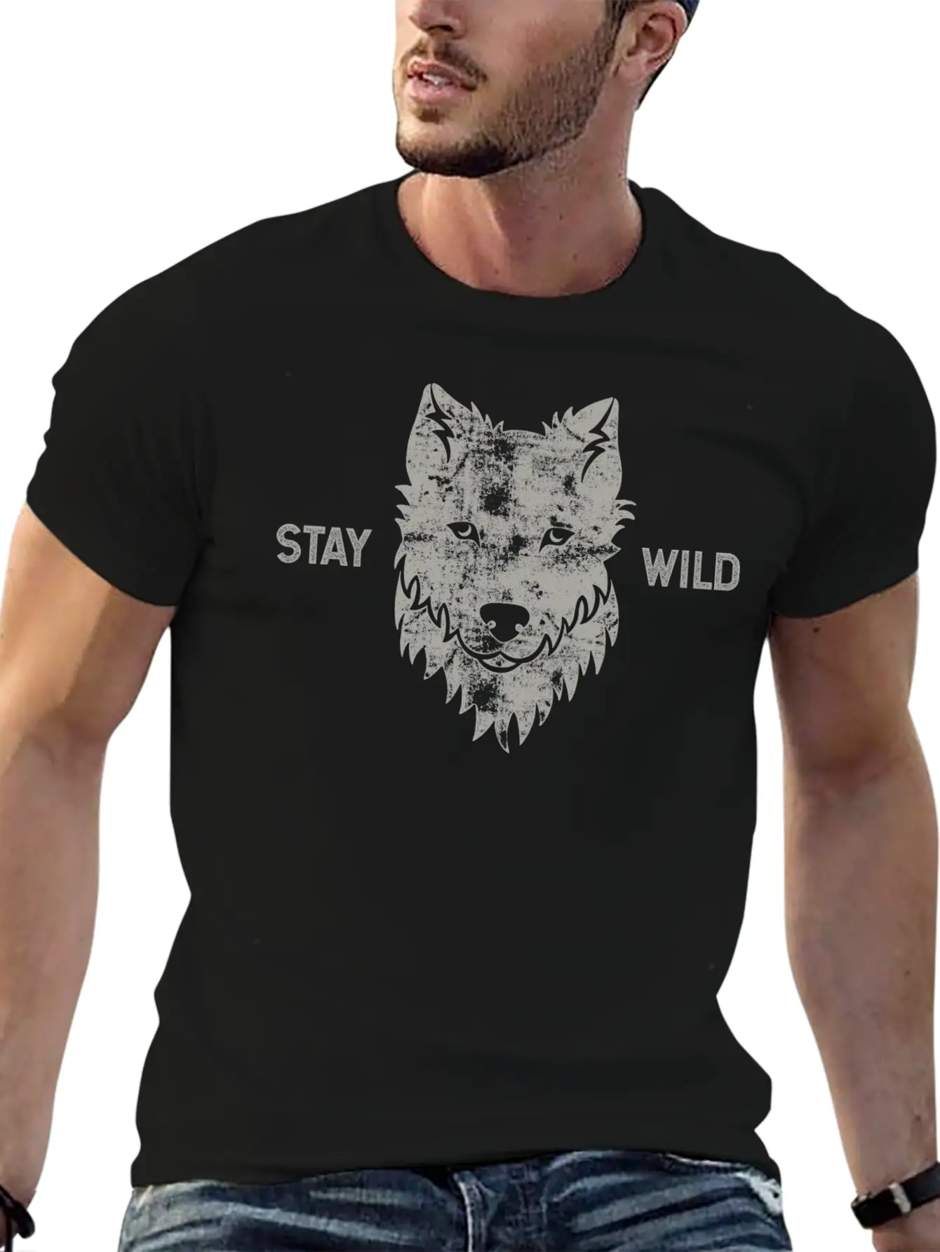 Wild Wolf Basic Graphic T-Shirt – Daily Comfort In Soft Cotton