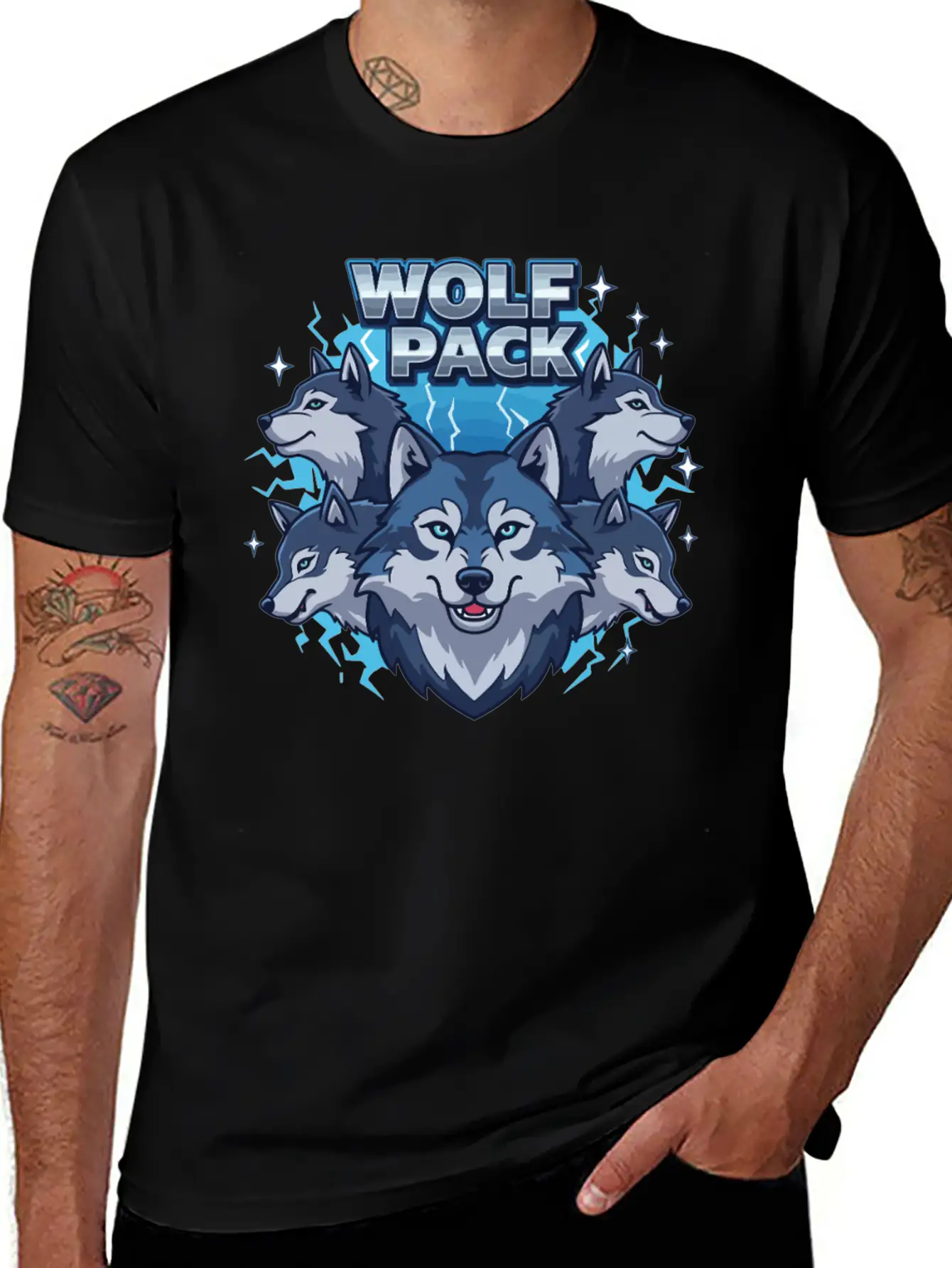 Wild Wolf Pack Power Classic Fit Graphic Tee For Daily Comfort – Unisex Cotton Shirt