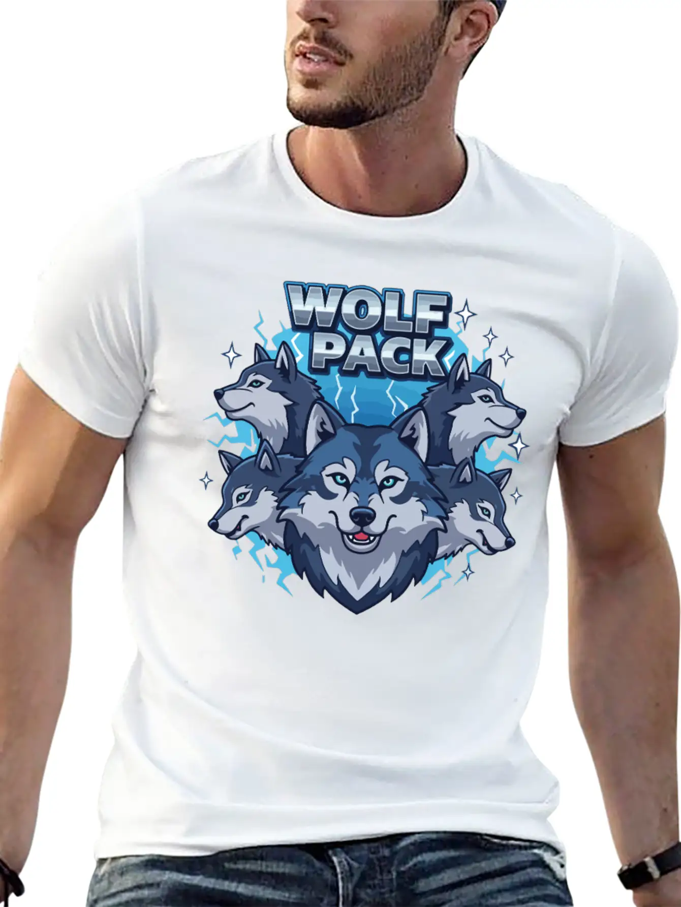 Wild Wolf Pack Power Classic Fit Graphic Tee For Daily Comfort – Unisex Cotton Shirt