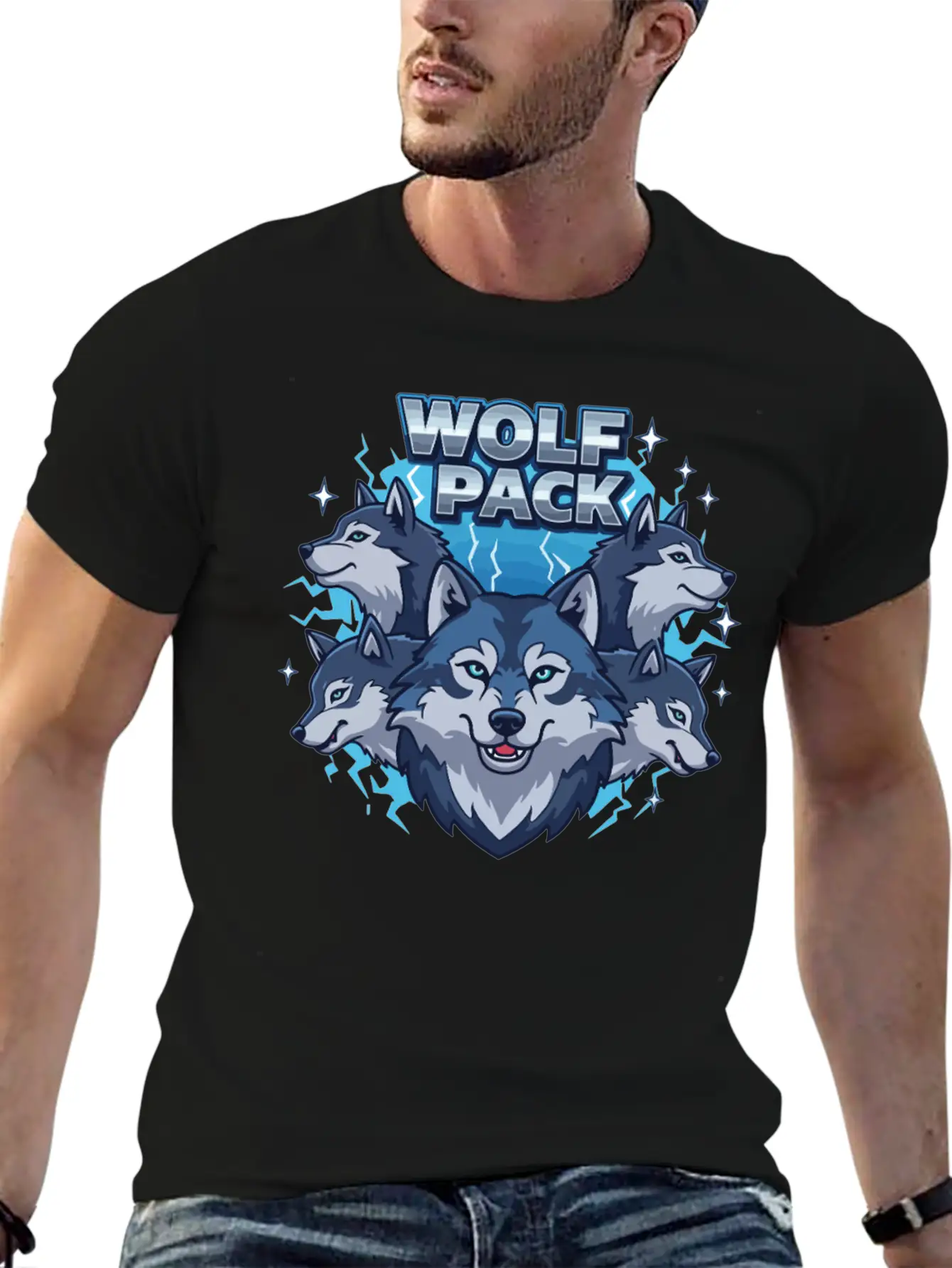 Wild Wolf Pack Power Classic Fit Graphic Tee For Daily Comfort – Unisex Cotton Shirt